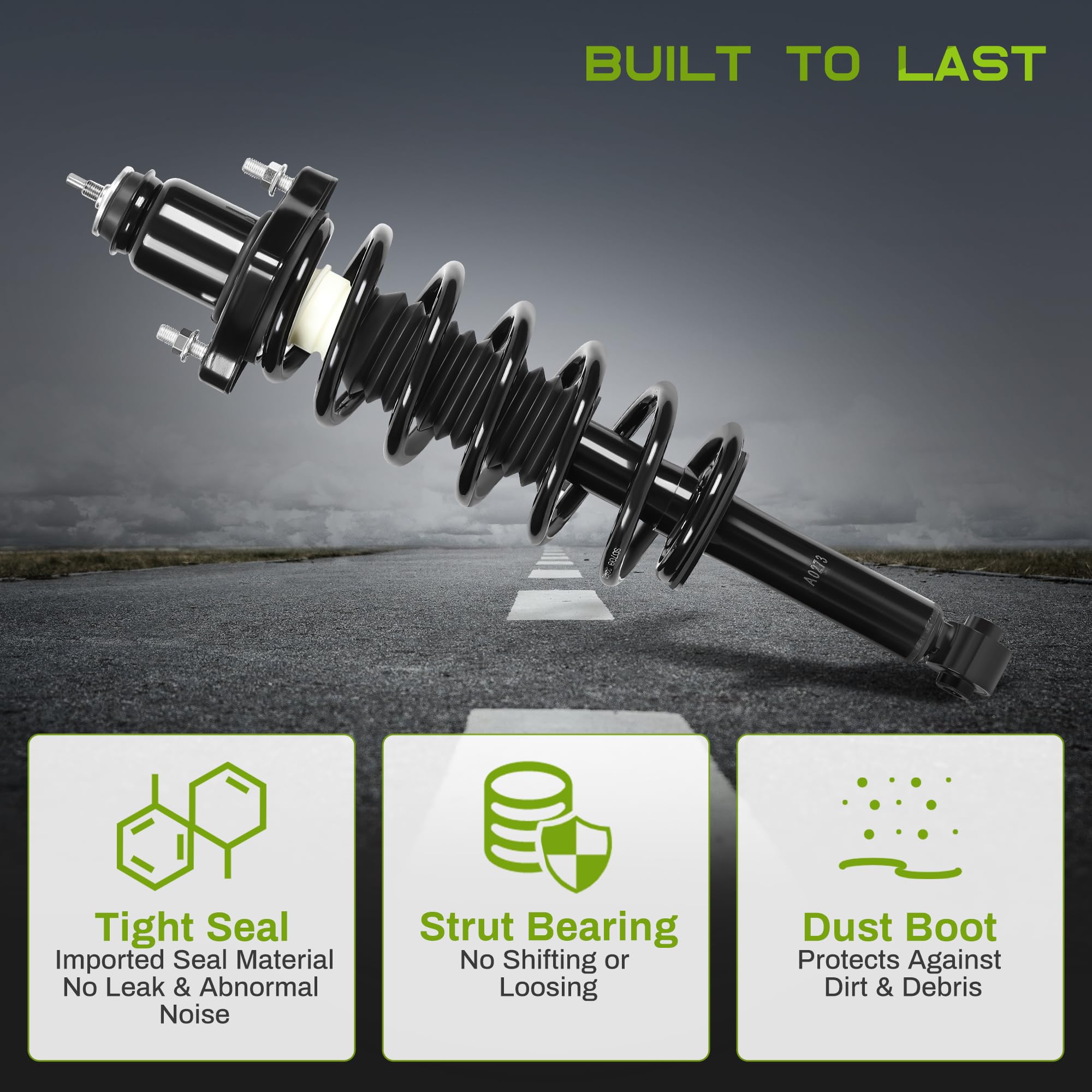 Autosaver88 Rear Complete Struts Shocks Assembly Compatible With 2011-14 Chrysler 200, Compatible, 2007-2010 Chrysler Sebring Se