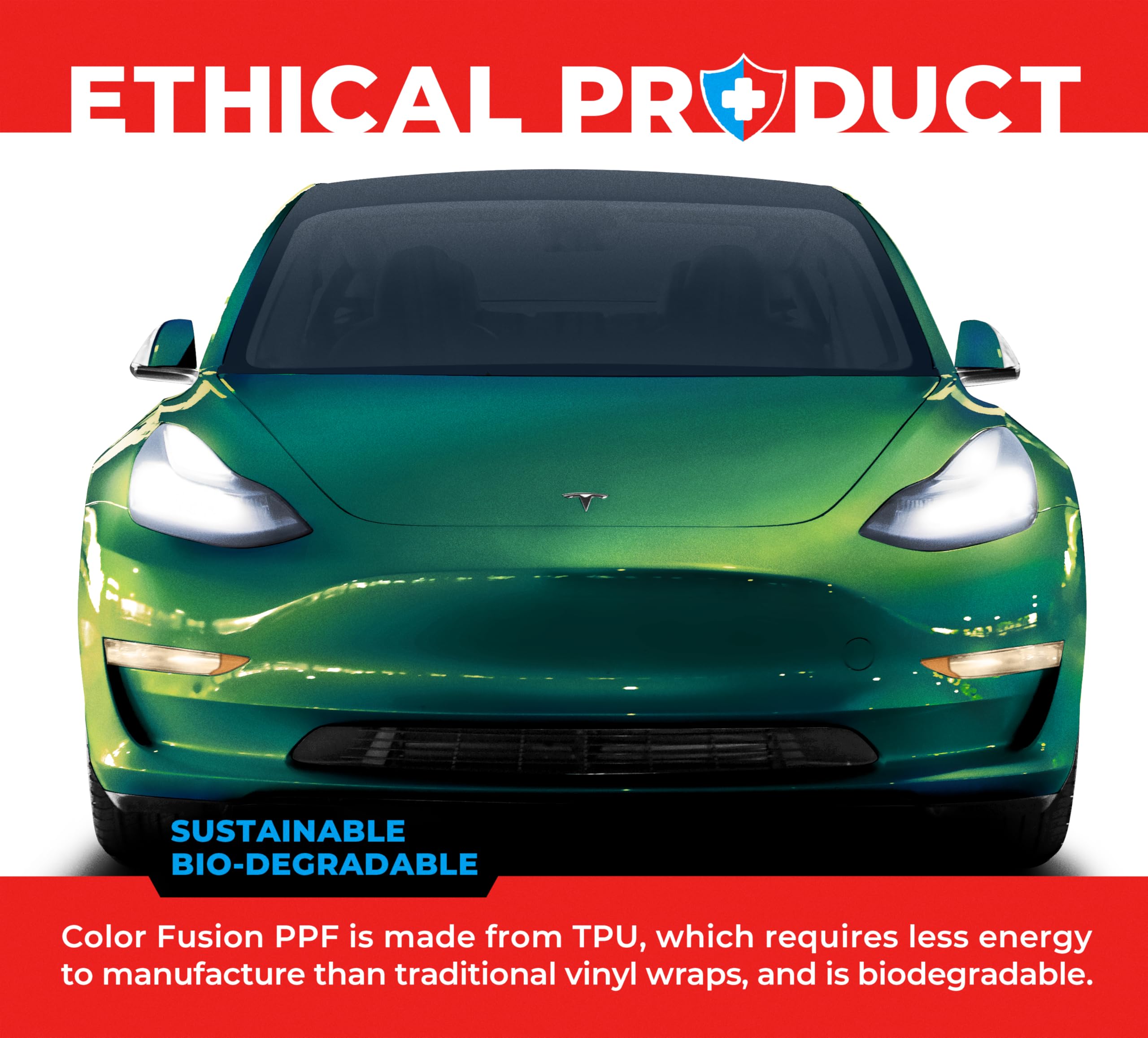 Colorfusion Ppf By Vvivid, Gloss Early Spring Green Dry Apply Ppf Vinyl Car Wrap Roll 1.3Ft X 5Ft