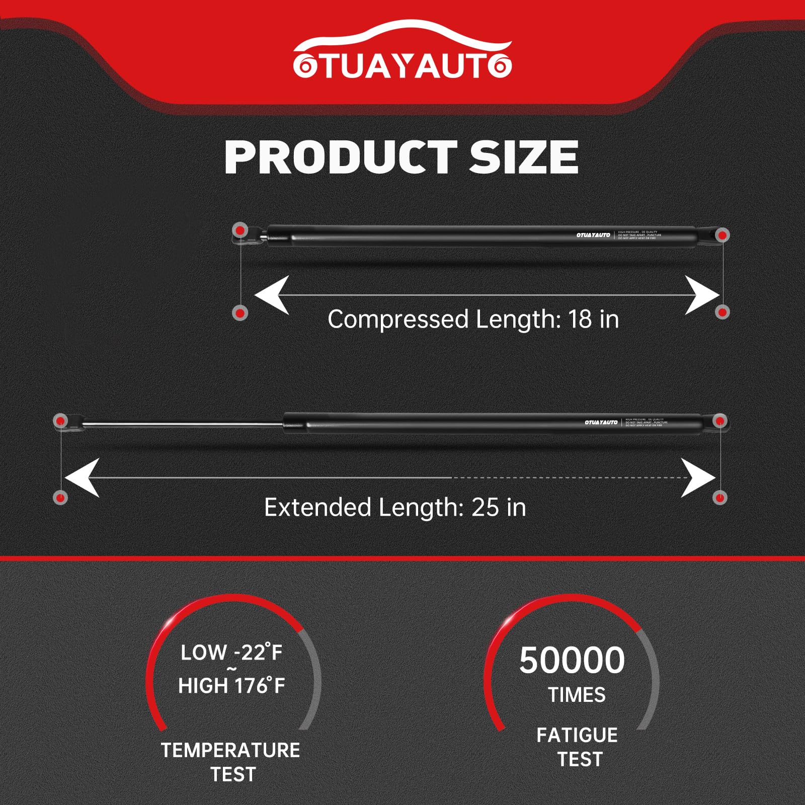 Otuayauto Rear Liftgate Hatch Shock Struts, Sg226013 Lift Support Replacement For Honda Pilot Ex Lx Ex-L- Fits 2003-2008 Vehicle