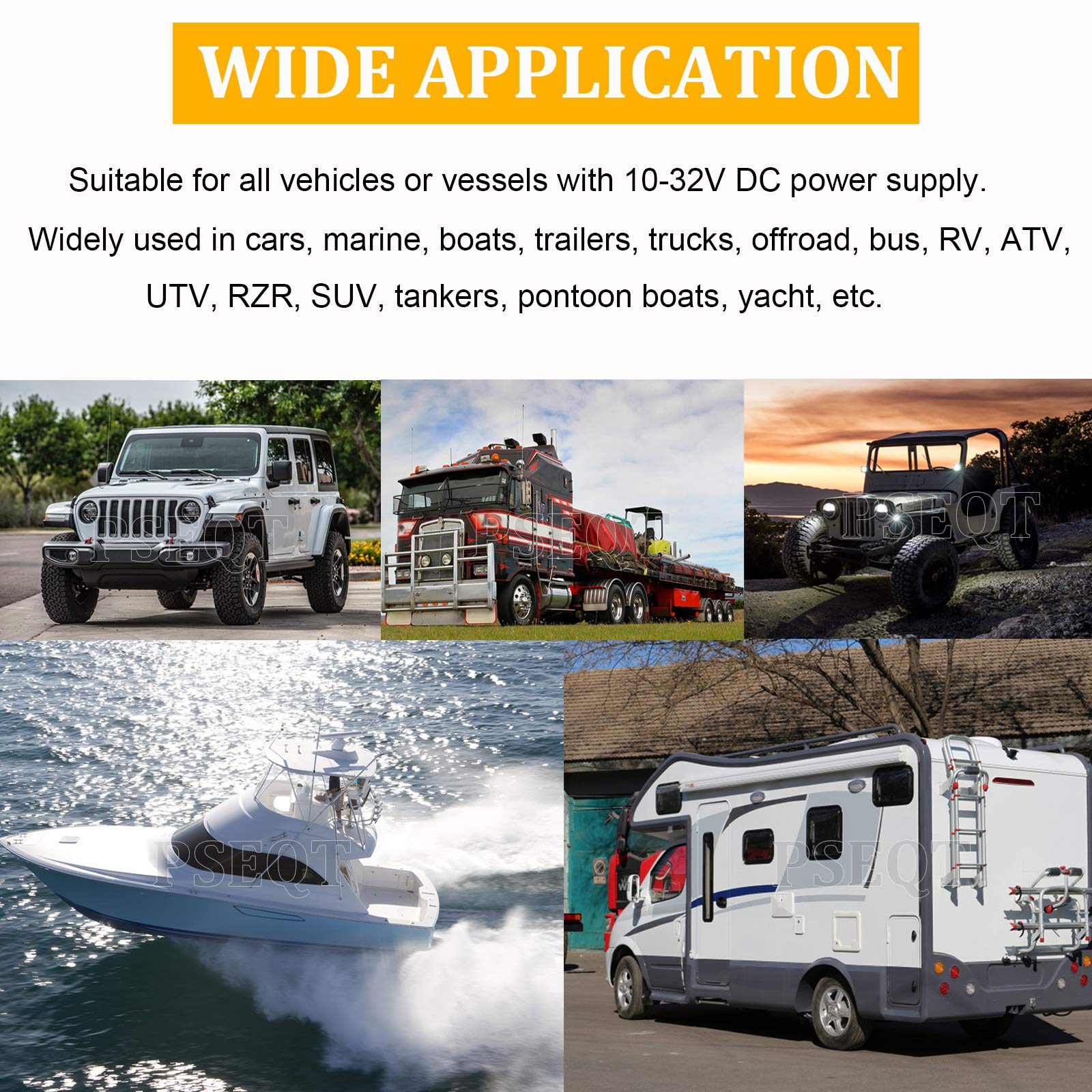 Pseqt Mini 6-Way Blade Fuse Block Box With Negative Bus Atc/Ato & Warning Indicator Waterproof Marine Automotive Standard Circui