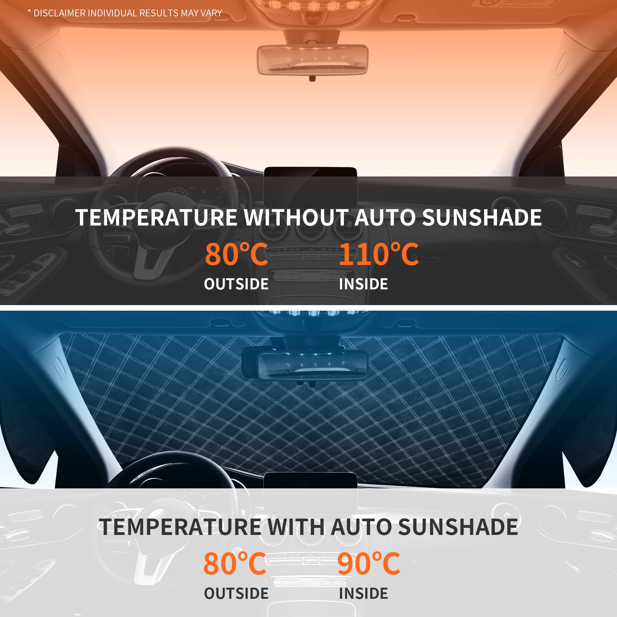 Extra Large Windshield Snow Cover For Ice & Sleet, Weatherproof For Winter, Multiple Anchors, Freeze Protector For Coupe Sedan T