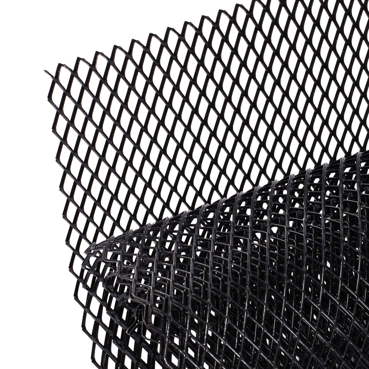 Aggauto Universal 40''X13'' Car Grill Mesh - 100X33Cm Aluminum Alloy Automotive Grille Insert Bumper 10X20Mm Rhombic Hole, One O