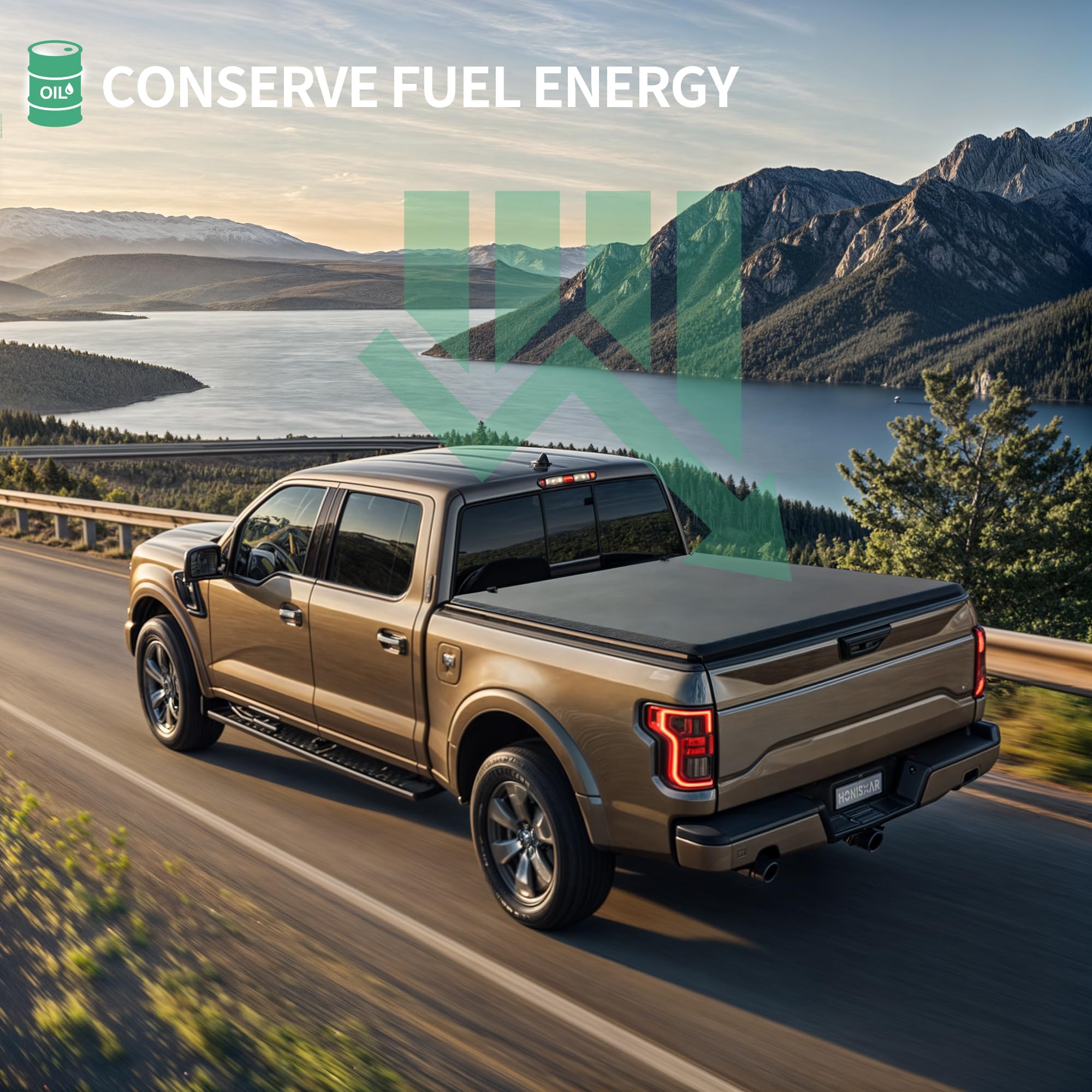 Soft Tri-fold Tonneau Cover Fit for Toyota Tacoma 2016-2023 with Track Rail System(Excl. Trail), Fleetside 6 Ft Bed