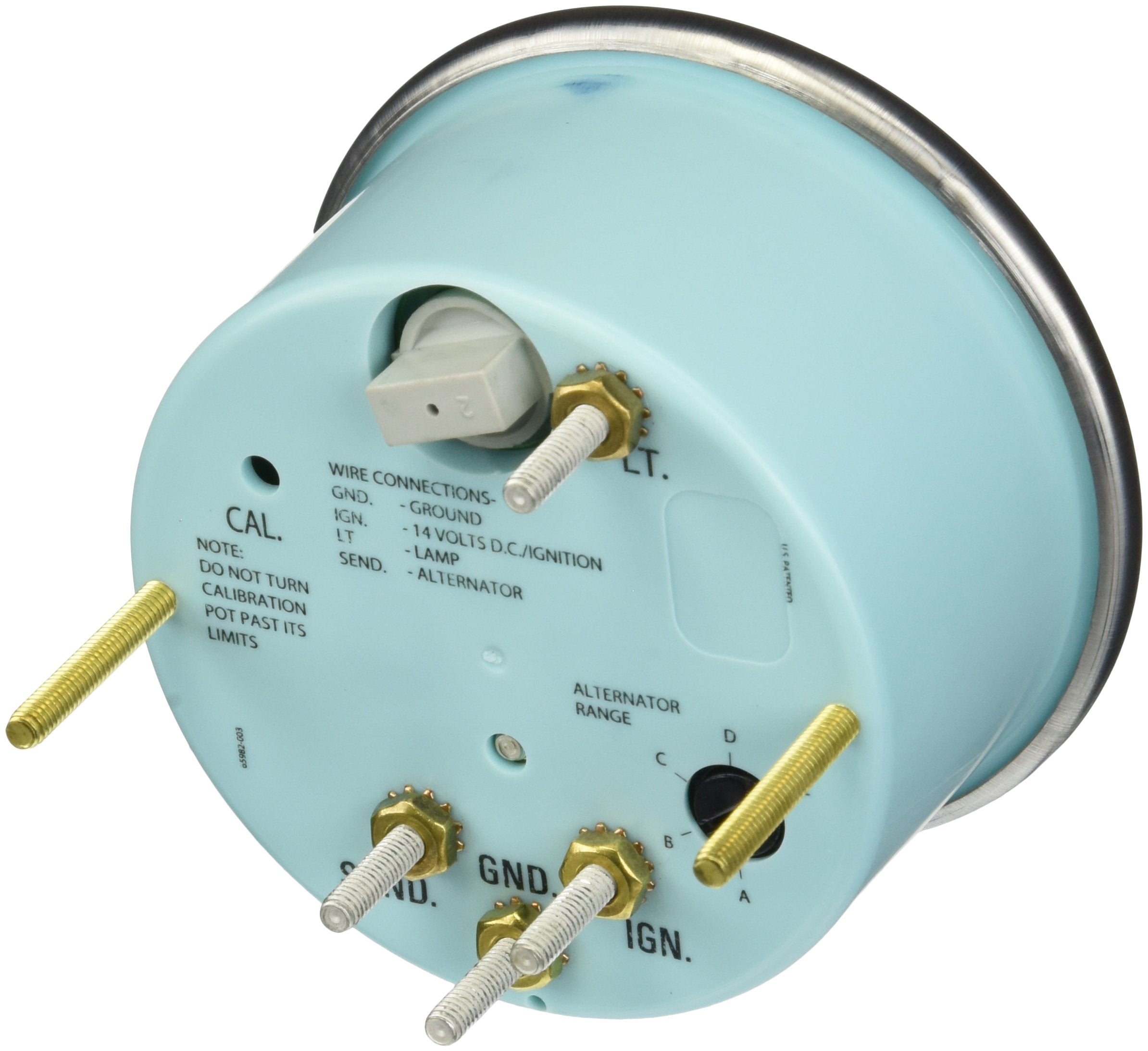 Sierra International 82302P 0-3500 Rpm Dial Range Heavy Duty Diesel Alternator Electric Tachometer, 3'