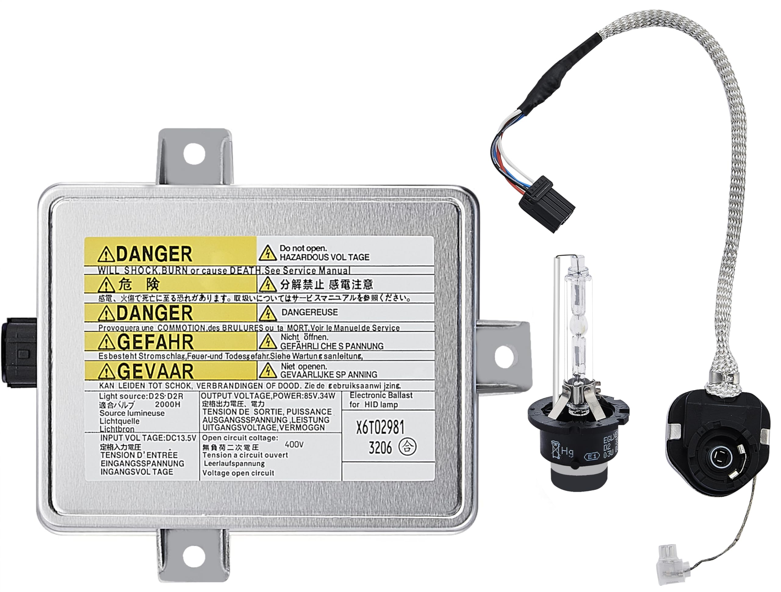 Xenon Hid Headlight Ballast Unit Assembly With Igniter And D2S Bulb Fit For 2002-2005 Acura Tl / Tsx/ Tl Type-S, 2004-2006 Mazda