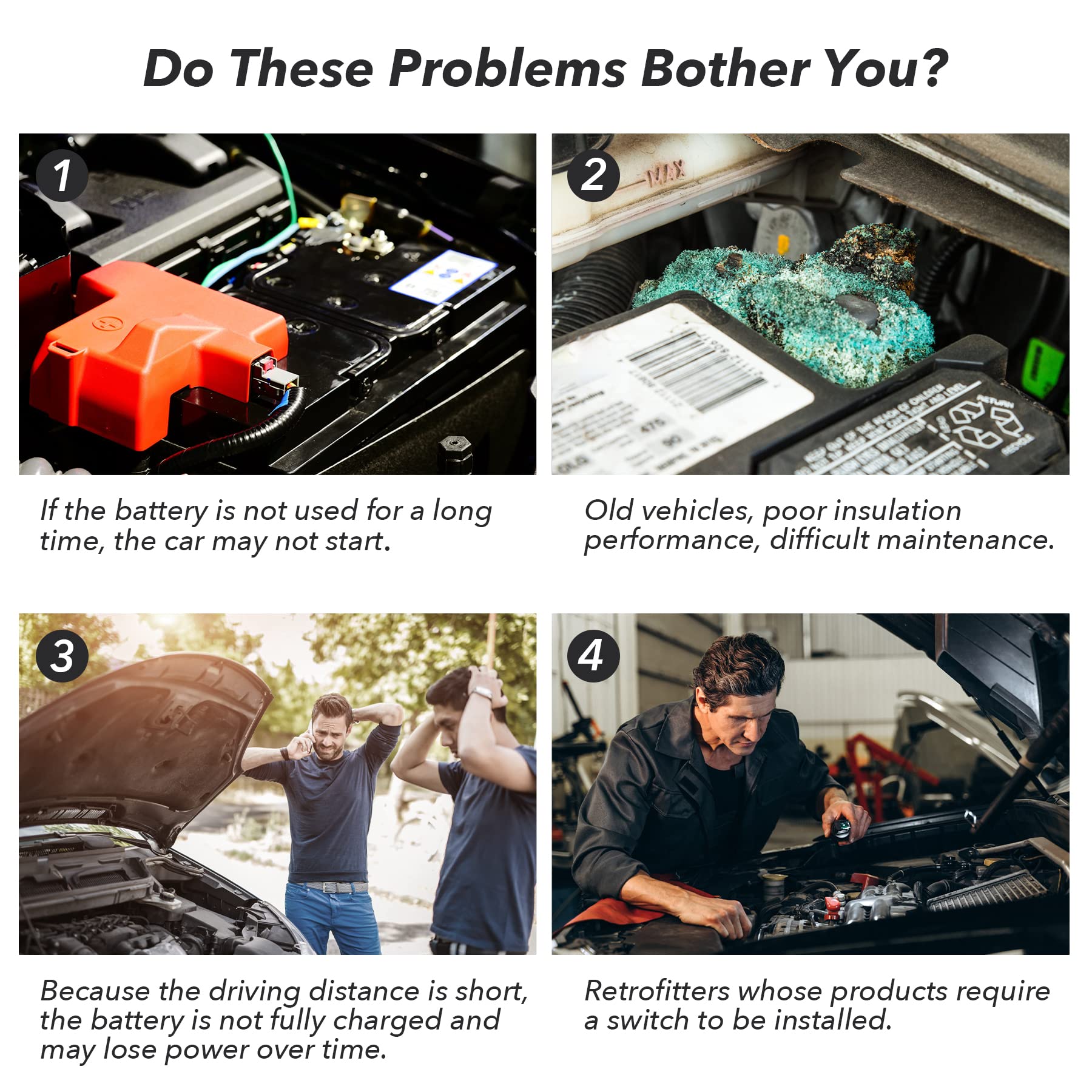 Singaro Car Battery Terminal Connector, Pure Copper Cable End Top Post Clip Positive And Negative Pole, Applicable To Automobile