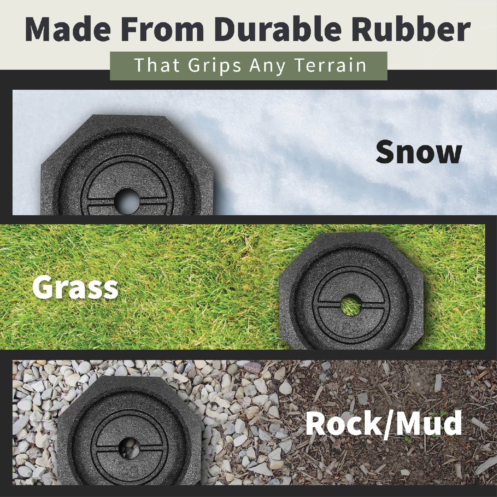 Snappad Prime (4-Pack) | Four-Point Rv Leveling Blocks Featuring 10'' Round Jack Feet | Adds 316% Additional Surface Area, 8.9 L