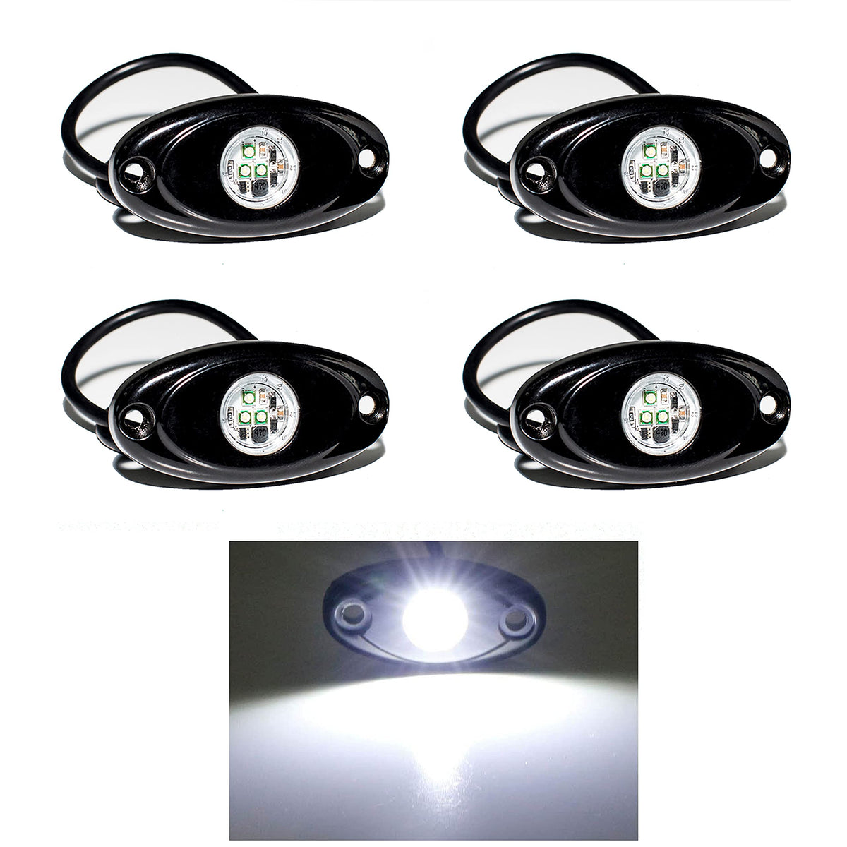 Yoneda Rock Lights For Trucks(4 Pods White)