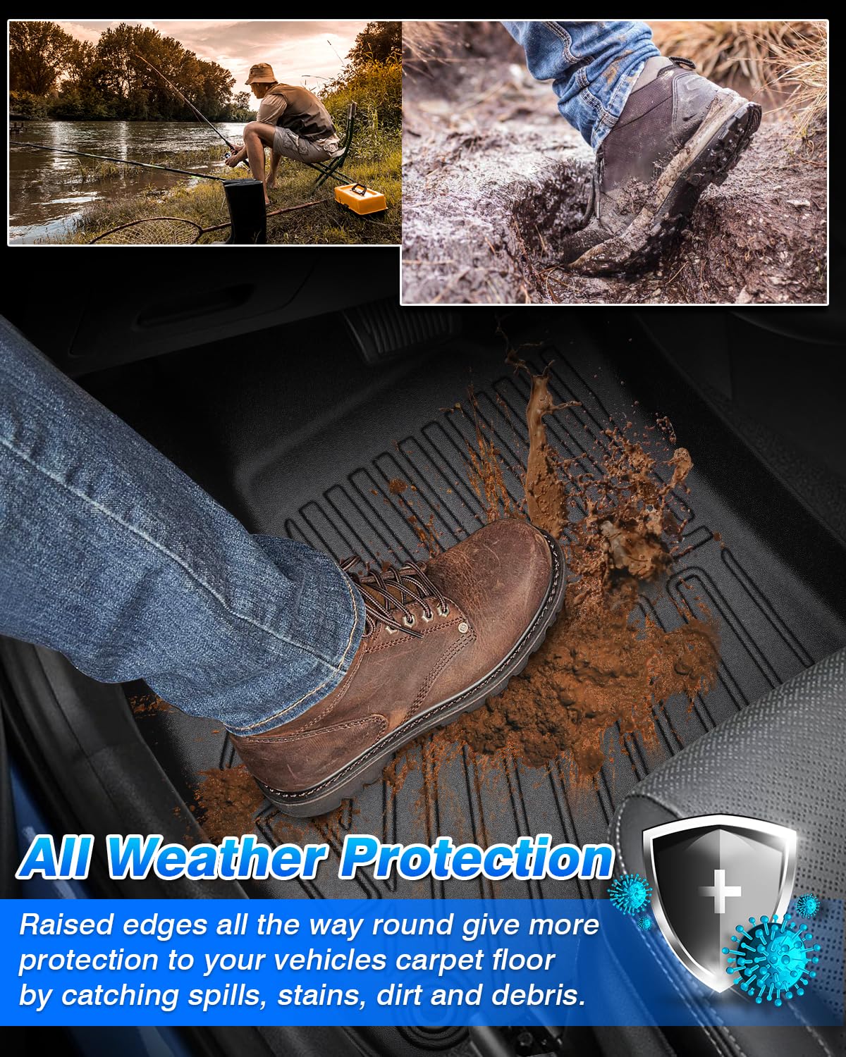 Cartist Floor Mats Custom Fit For Chevrolet/Chevy Trax 2024 2025 Accessories All Weather Floor Liners For Trax Heavy Duty Tpe Od