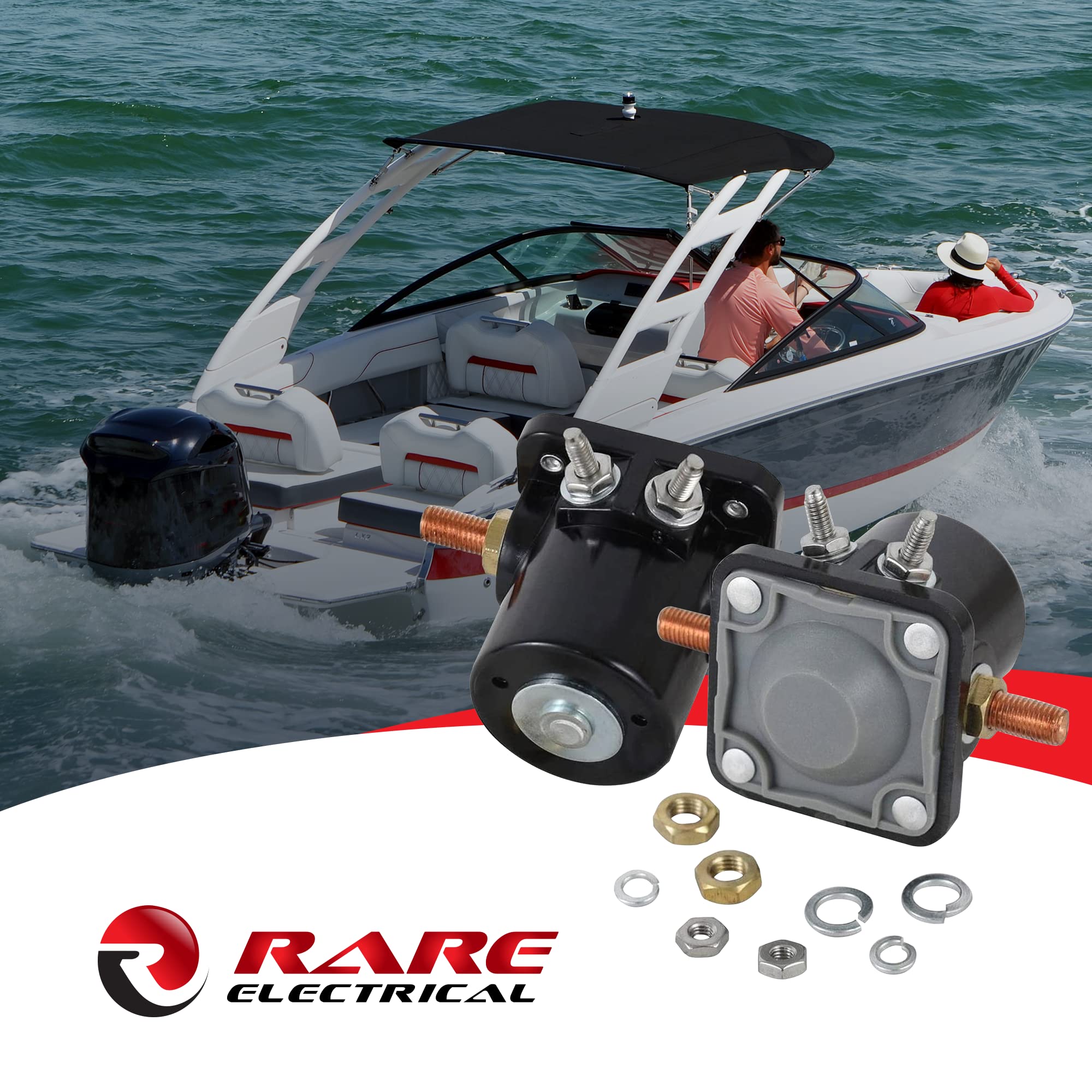 RAREELECTRICAL New Starter Compatible With Solenoid Switch Johnson OMC Evinrude Outboard By Part Numbers 383622 185808 395419 582708 586180 47886 47886T 18-5808