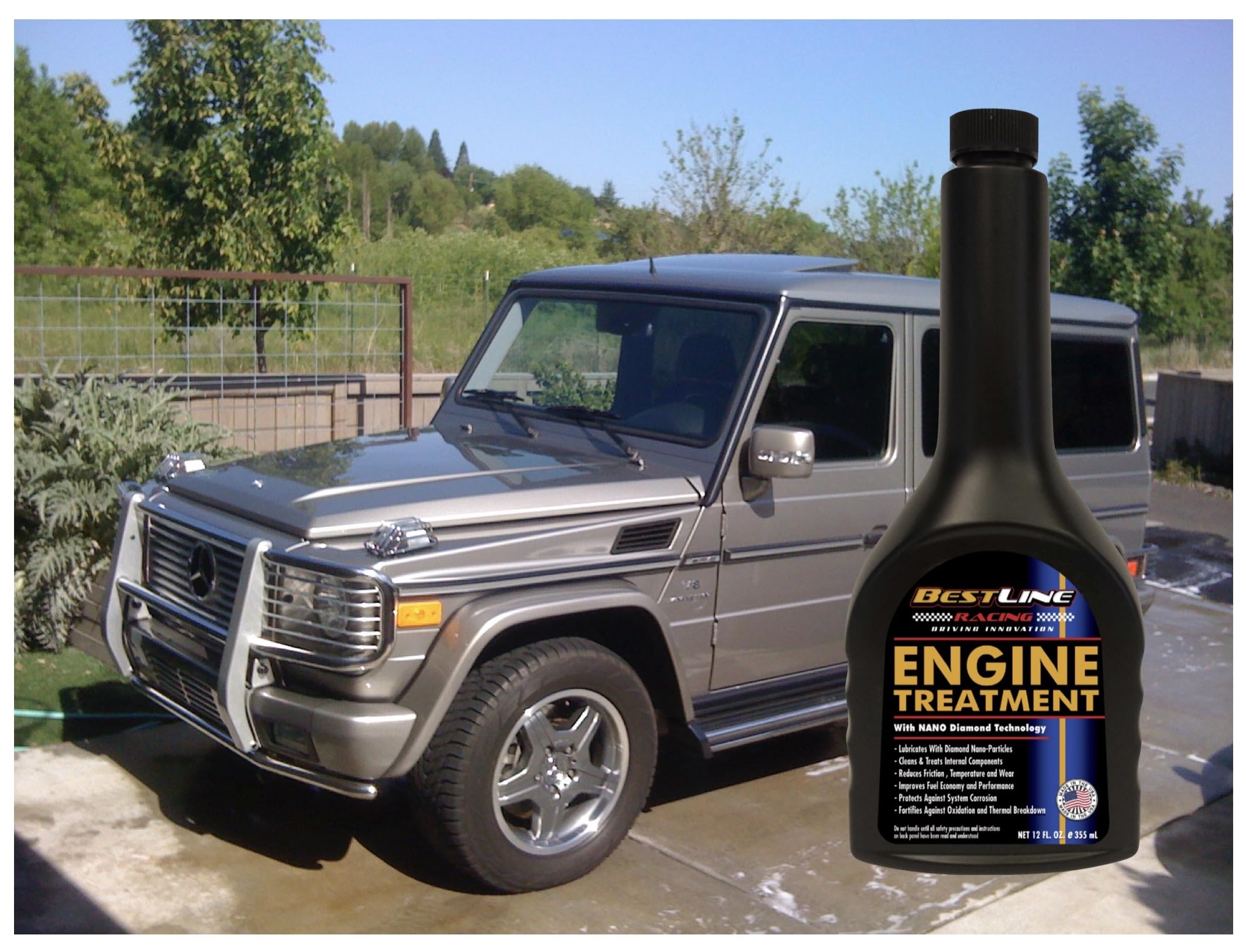 DNL BestLine Racing Nano-Lubricant Engine Oil Additive, 12oz for Gas & Diesel - Reduces Friction 60%, Enhances Performance & Protection