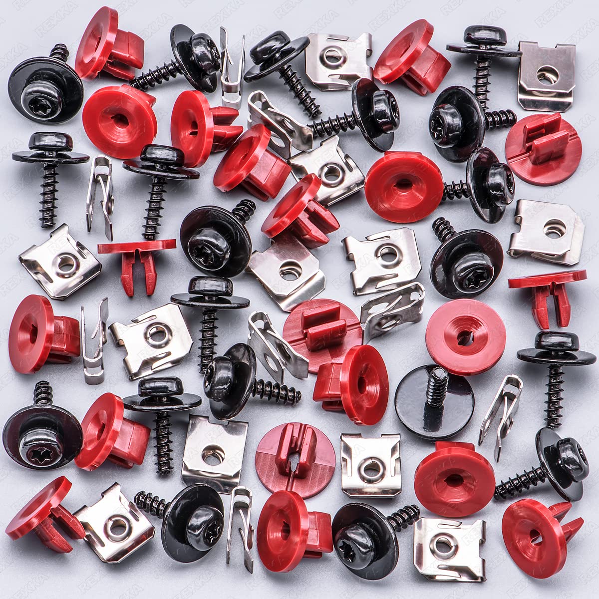 Rexka 20 Sets T30 Engine Splash Shield Guard Undertray Cover Screws Bolt Nut Clip Kit Compatible With Ford Focus Fusion Escape E