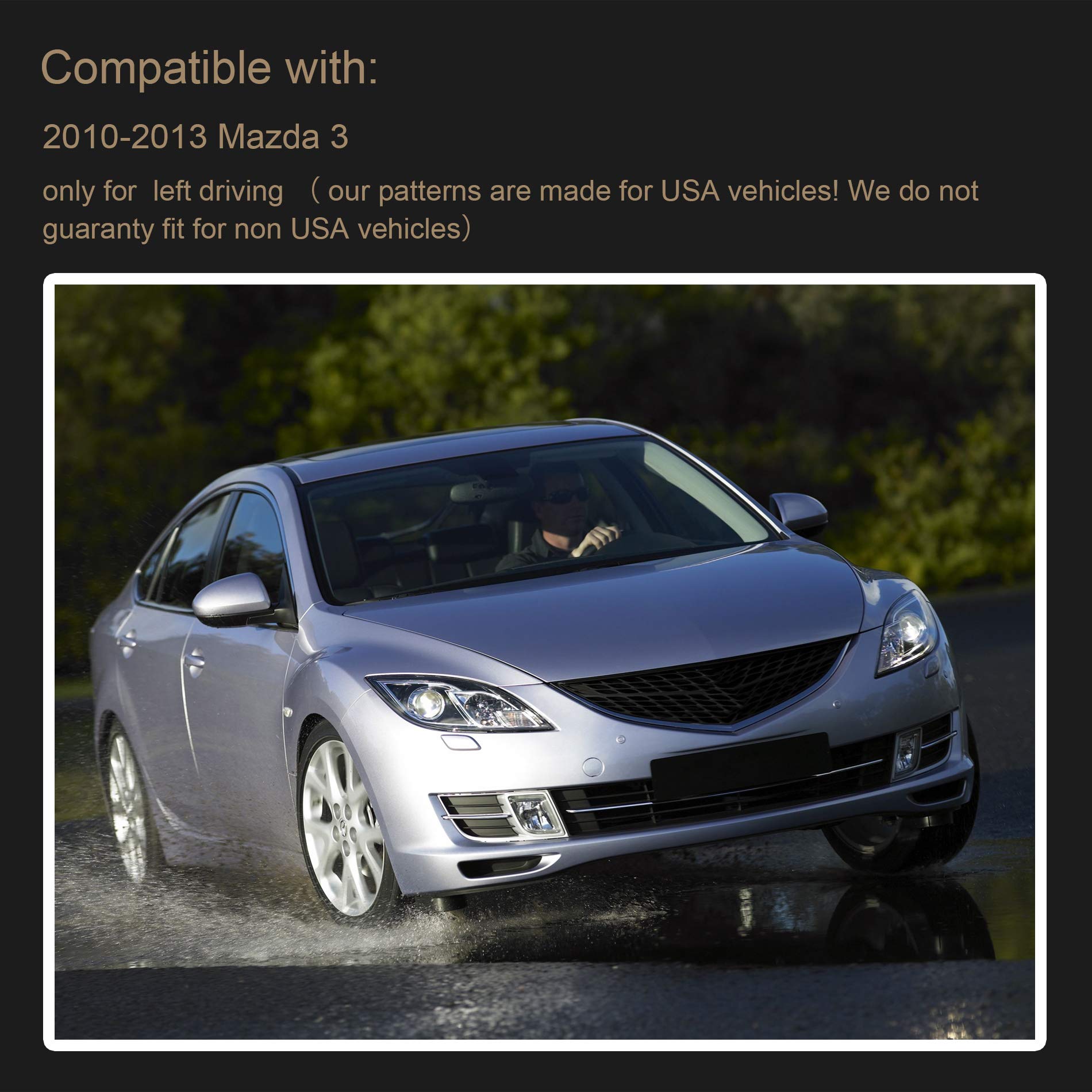 Speedwow Dashboard Dash Board Cover Mat Carpet Compatible With 2010-2013 Mazda 3