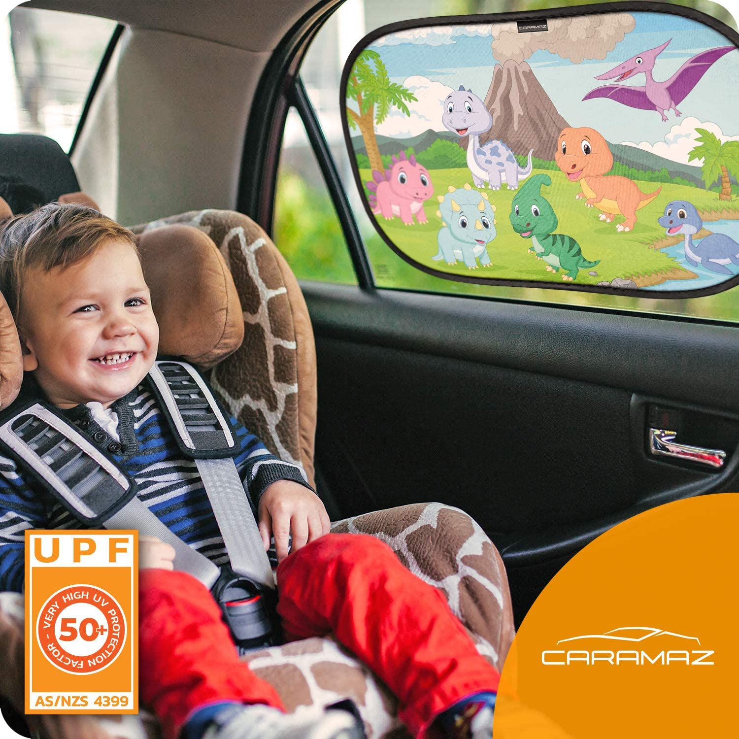 Caramaz Car Window Shade For Baby With Certified Uv-Protection 2 Pack - 20''X12''