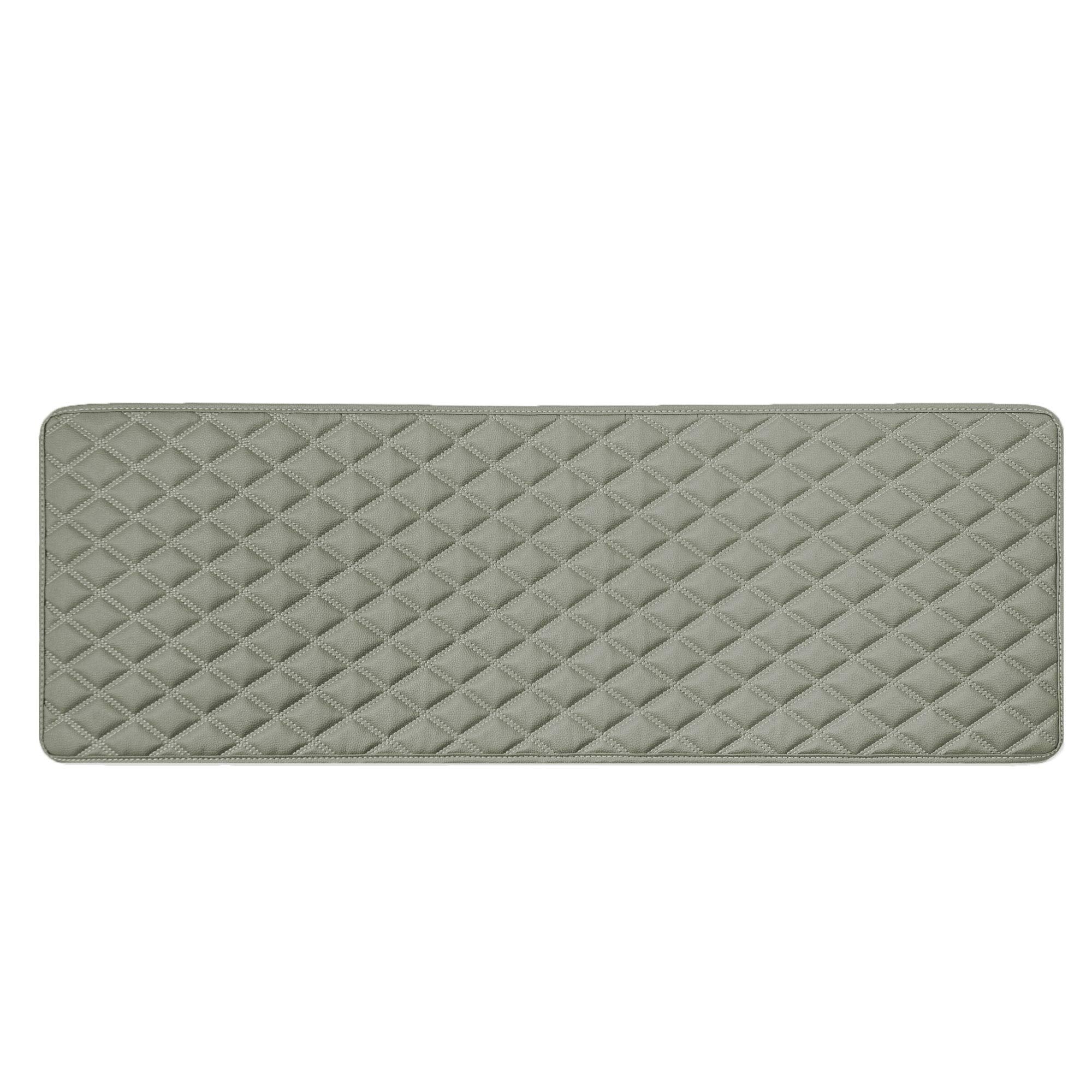 Fh Group F16501Gray-14 Deluxe Heavy Duty Faux Leather Diamond Pattern Multi-Purpose Gray Automotive Cargo Liner Fits Most Cars,