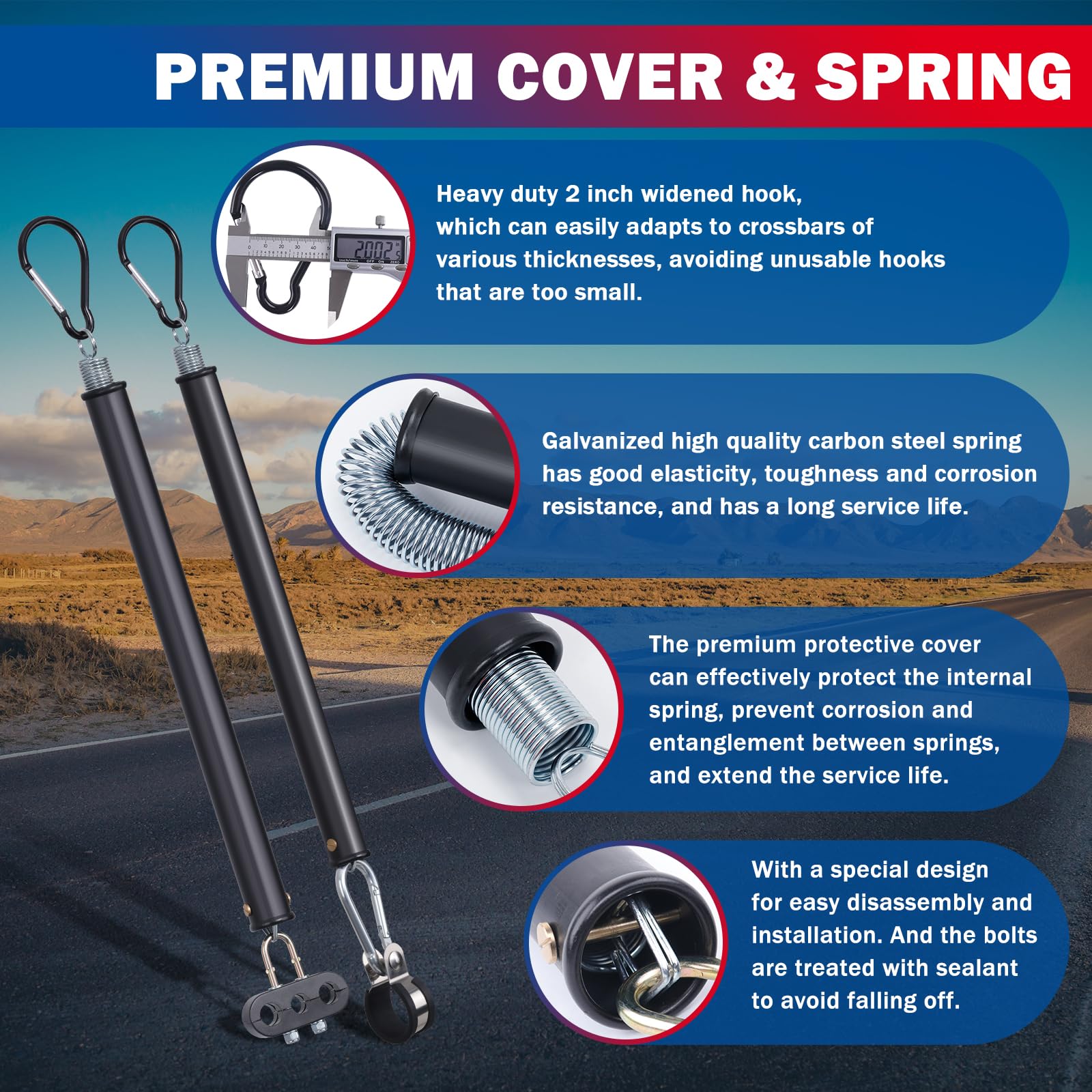 Cheemuii 12 Ft Semi Truck Air Lines Kit With 2Pcs 16'' Single Tender Spring Kit Gladhands With Gladhand Holder And Handles 3In1