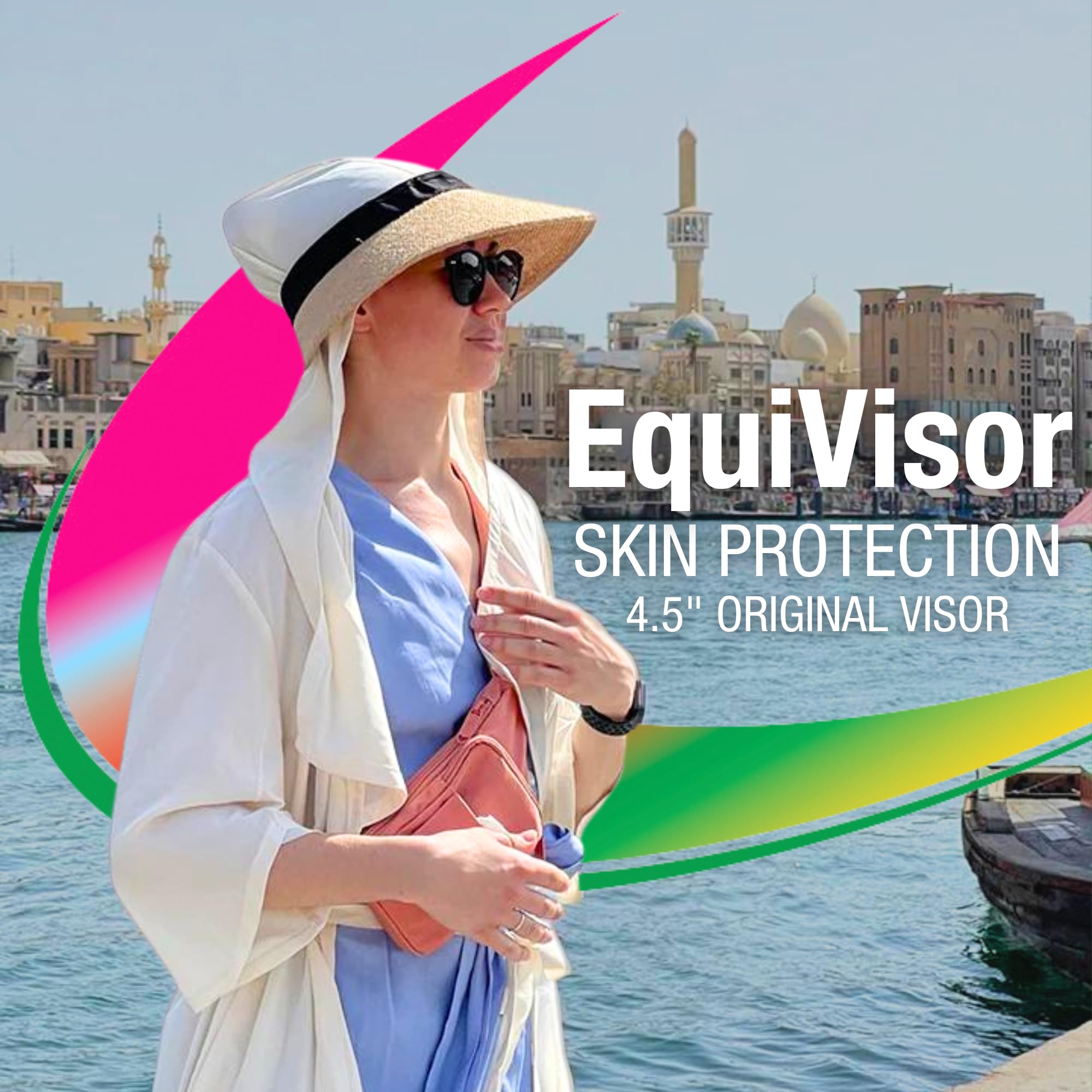 EquiVisor Original 4.5    Sun Visor | Helmet Sun Protection Visor with Patented Gripper System | One Size Fits All | Ideal for H