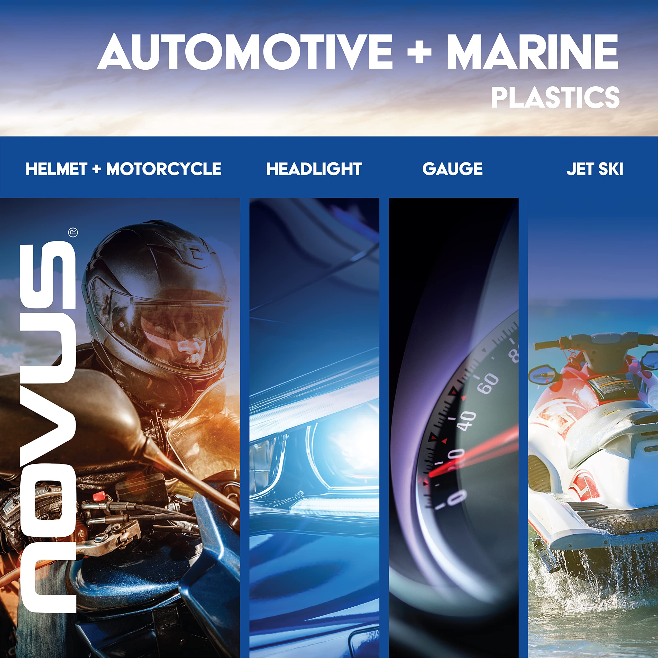 Novus 7030 | Fine Scratch Remover #2 | 6 Pack, 8 Ounce Bottles