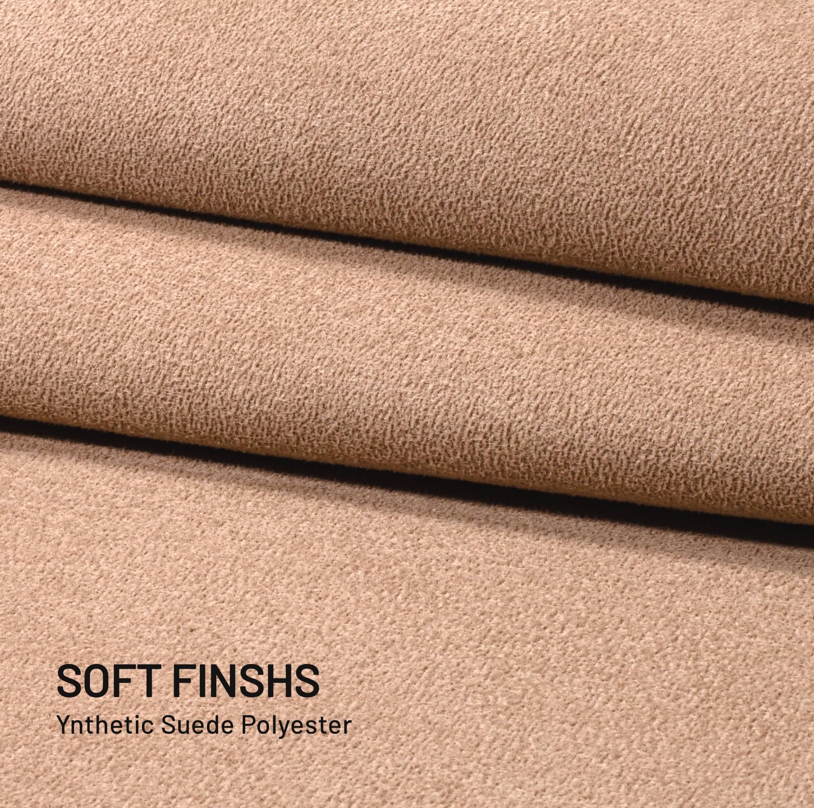 Hiksuky Suede Auto Headliner Fabric 54'' L    60'' W With Foam Backing - Beige Interior Replacement Material For Car/Truck/Suv/R