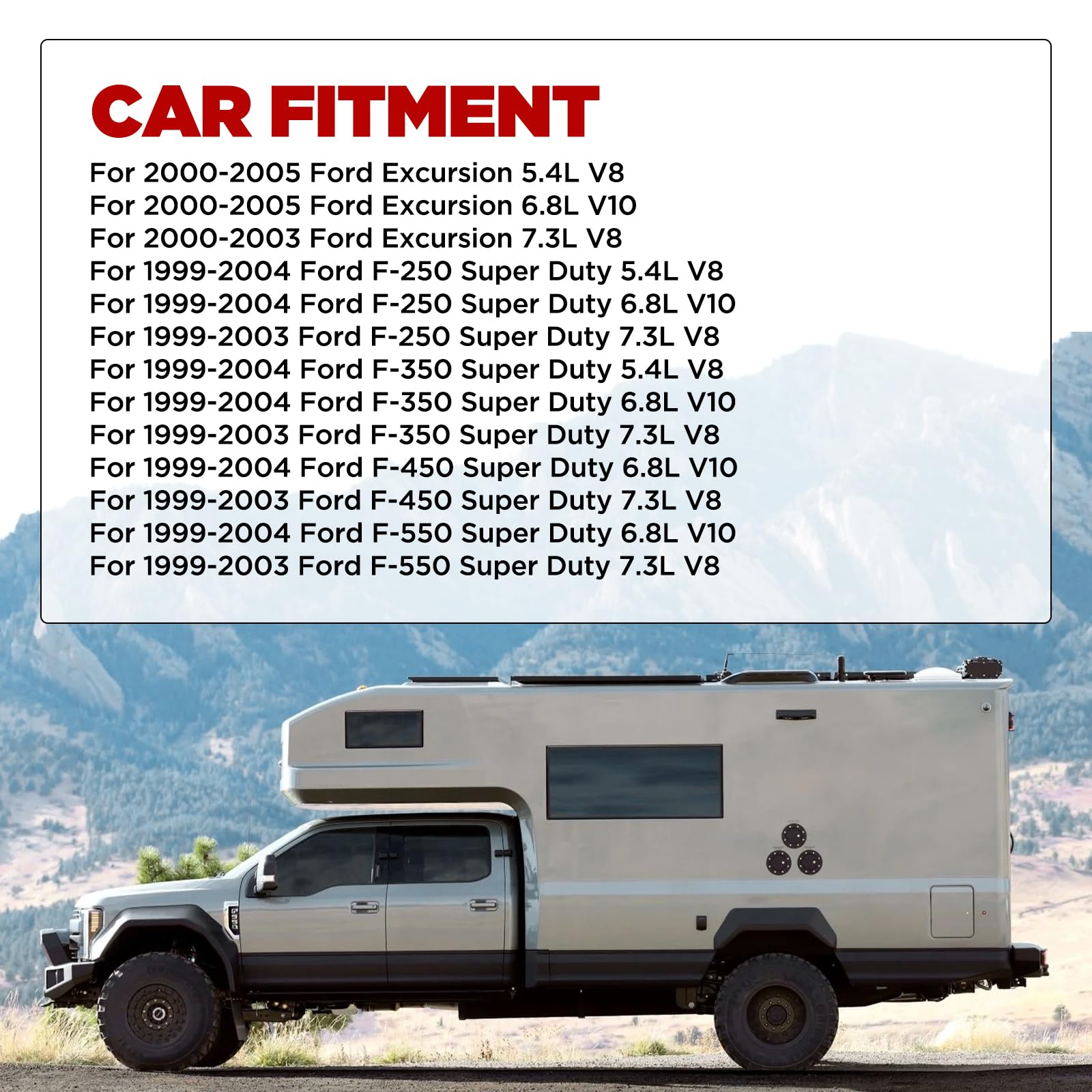 Bdfhyk Engine Coolant Expansion Reservoir Overflow Tank Compatible With Ford Excursion F-250 F-350 F-450 F-550 Super Duty Replac