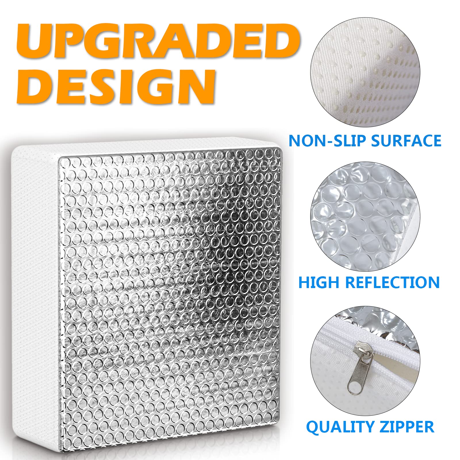Sikadeer Rv Vent Insulator 22''X14''X3'', Universal Skylight Cover With Reflective Surface, Shade For Energy Savings, Sunroof Fi