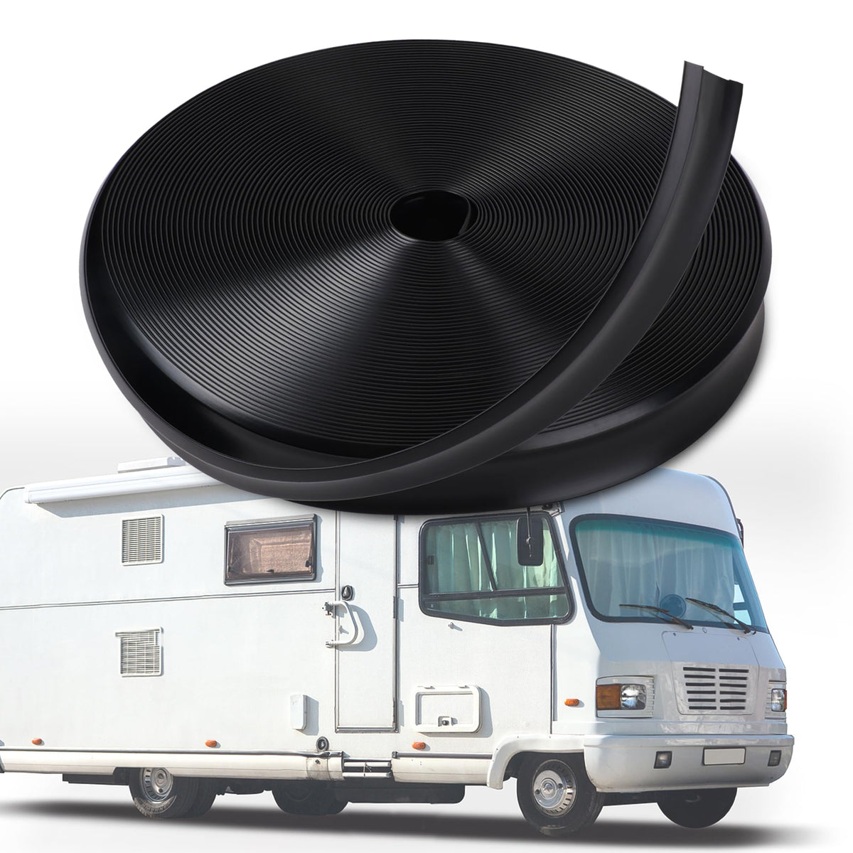 EcoBrisa 7/8 RV Trim Molding Insert 50ft RV Trim Molding Exterior UV Resistant Camper Trim Molding Exterior Heavy Duty Vinyl R