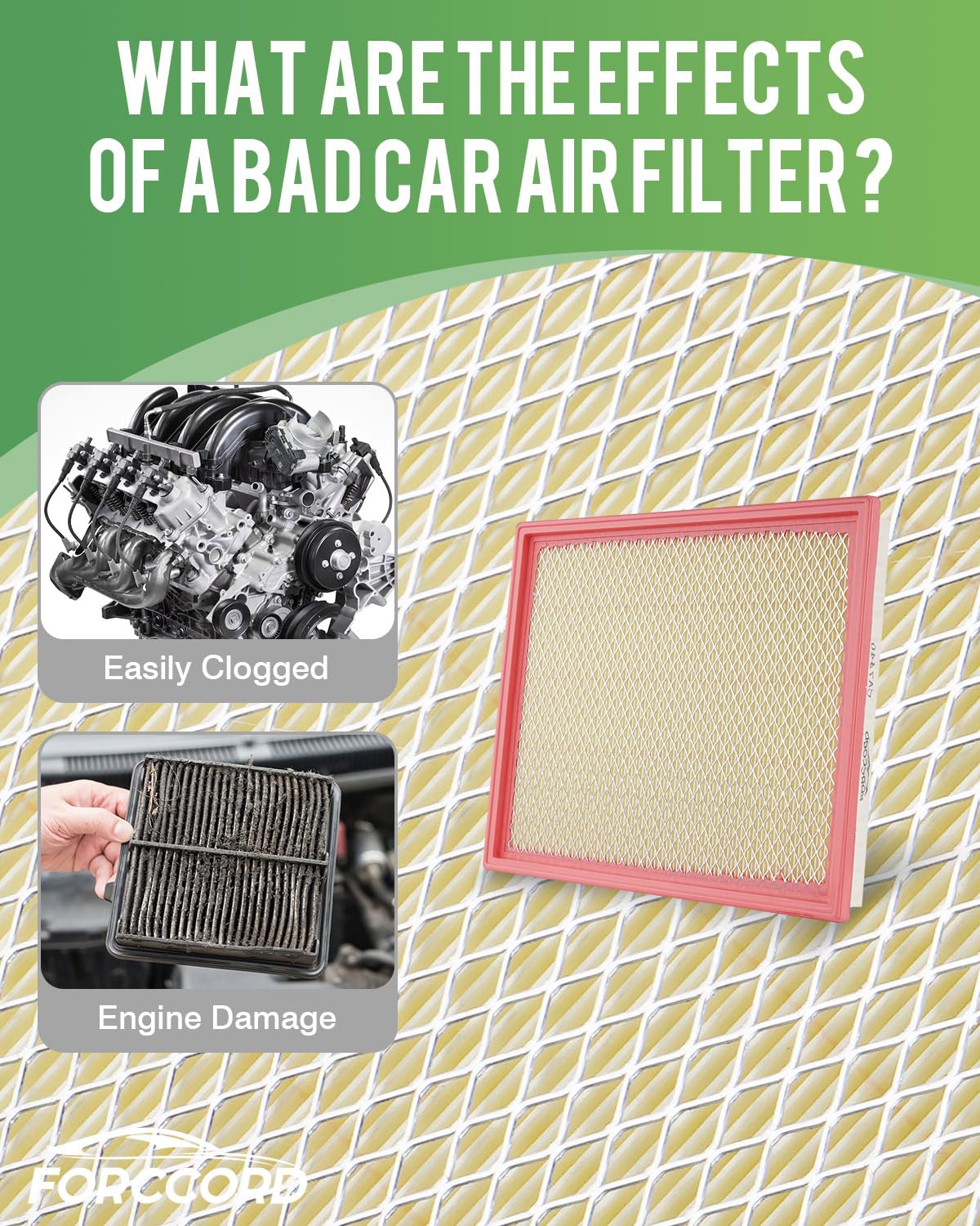 Forccord 2*Cabin Air Filter And 1*Engine Air Filter Fit For Nissan Frontier Nv1500 Nv2500 Nv3500 Pathfinder Xterra & Suzuki Equa