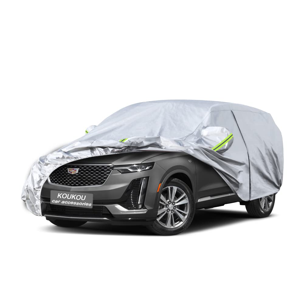 Koukou 6 Layers Car Cover Custom Fit Cadillac Xt6 From 2019 To 2023, Waterproof All Weather For Automobiles, Sun Rain Dust Snow Protection. (Ships From Us Warehouse, Arrive Within 3-7 Days)