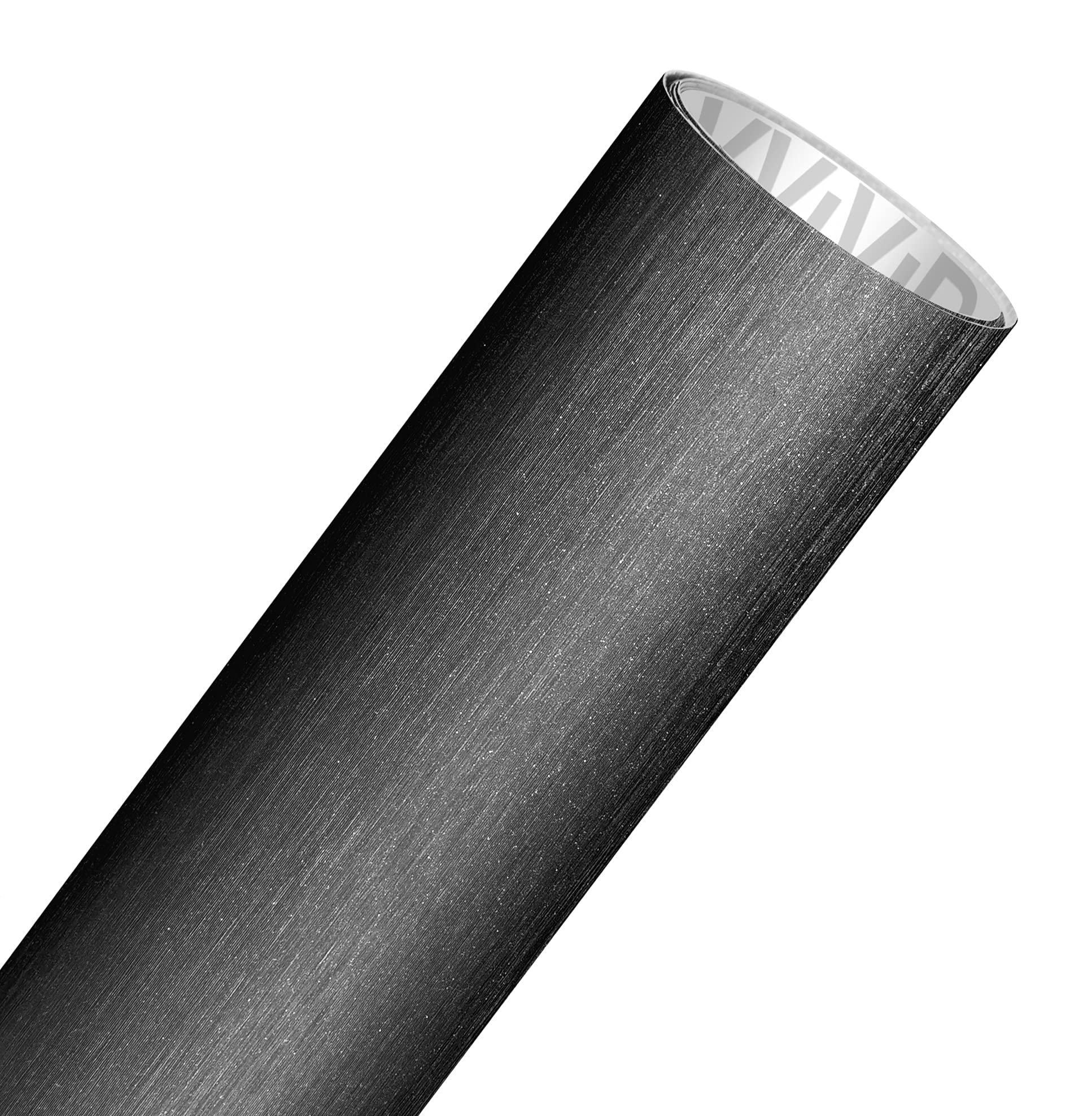 Vvivid Black Brushed Steel Vinyl Wrap Roll With Air Release Technology (3Ft X 5Ft)