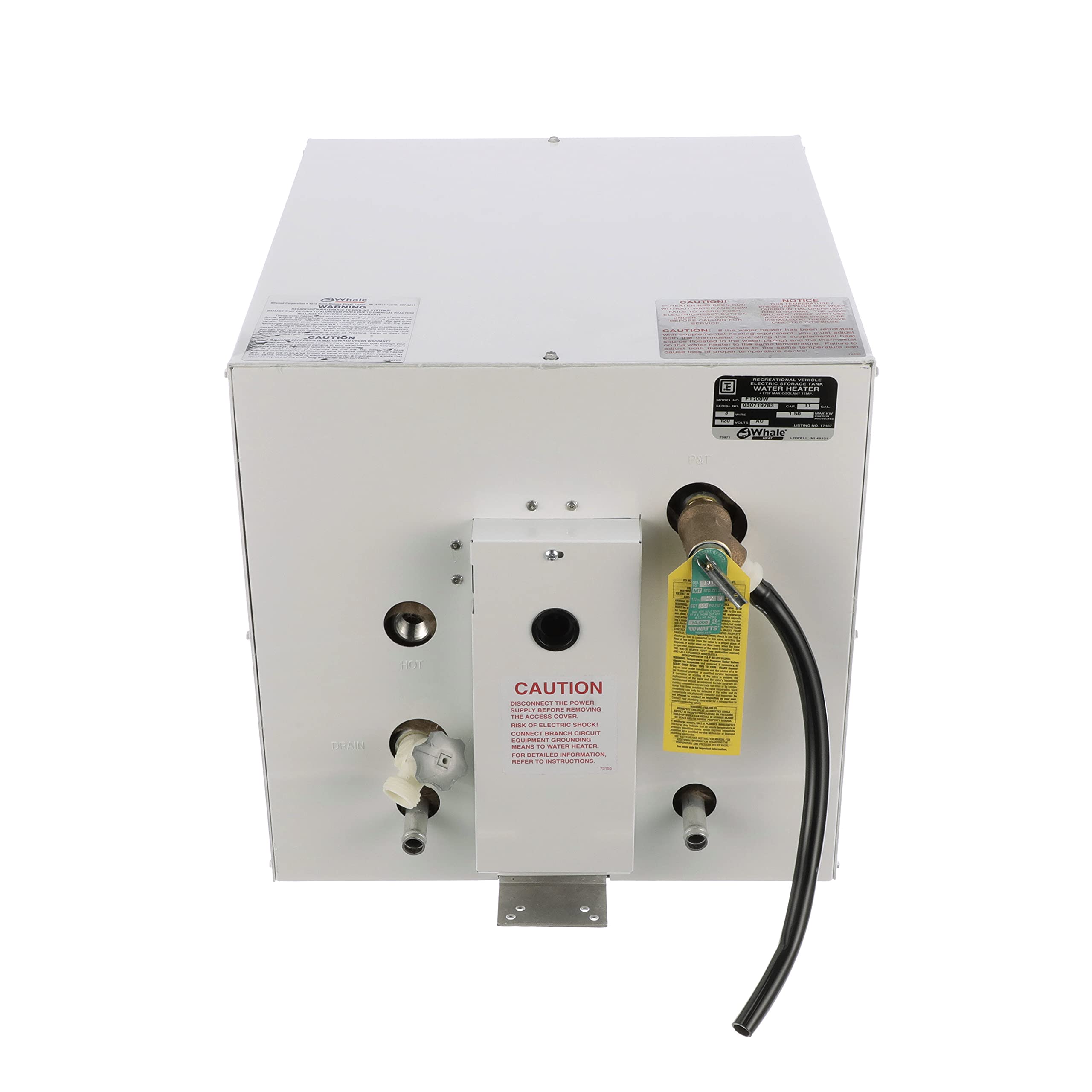 Whale F1100W Water Heater, 11 Gallon Capacity, Front Heat Exchange, 120V, 1500W