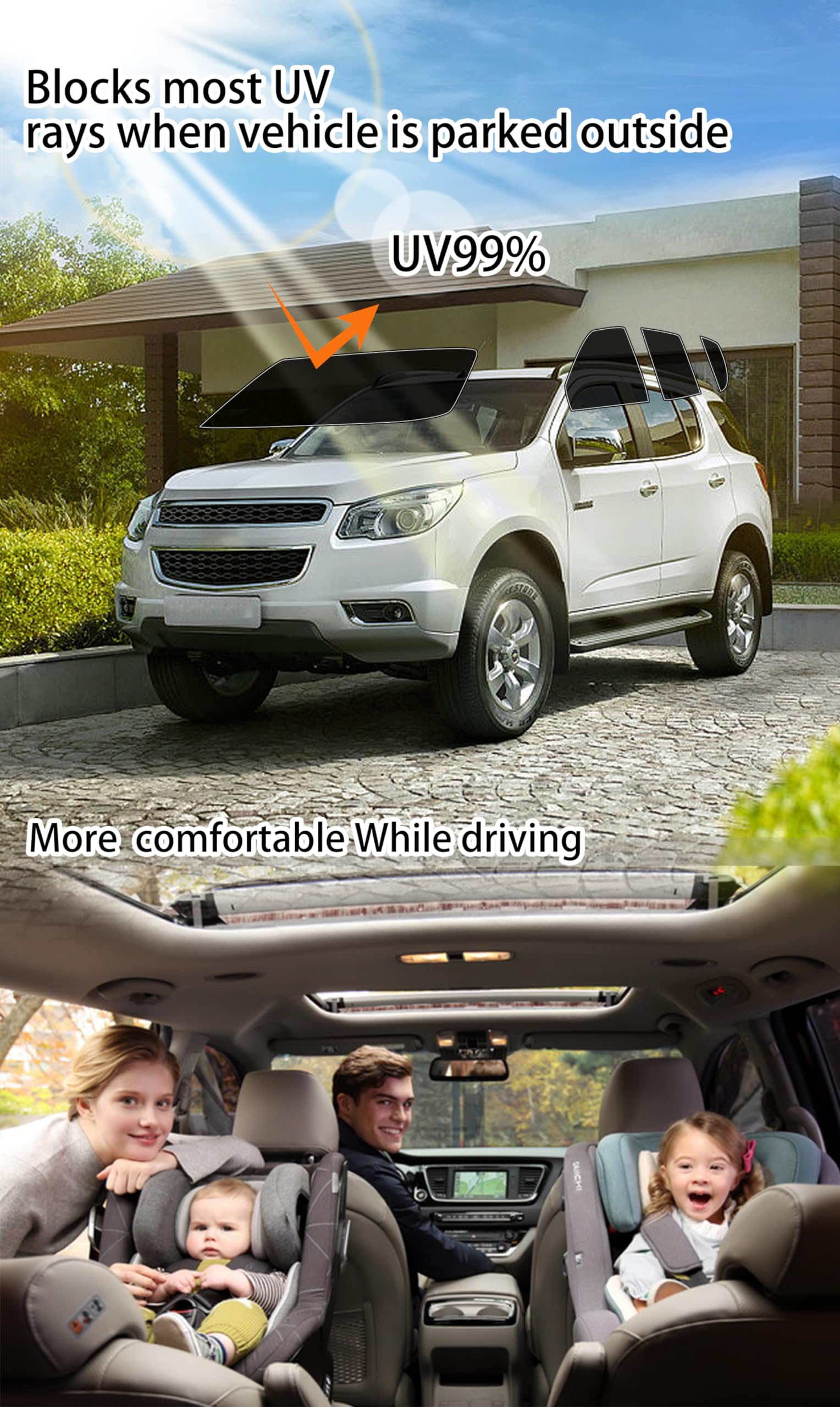 2Ply Premium Window Tint Film For Car 20''In X 25'Ft (45% Vlt), Protects Privacy, Blocks Uv And Reduces Heat, Film Roll For Car