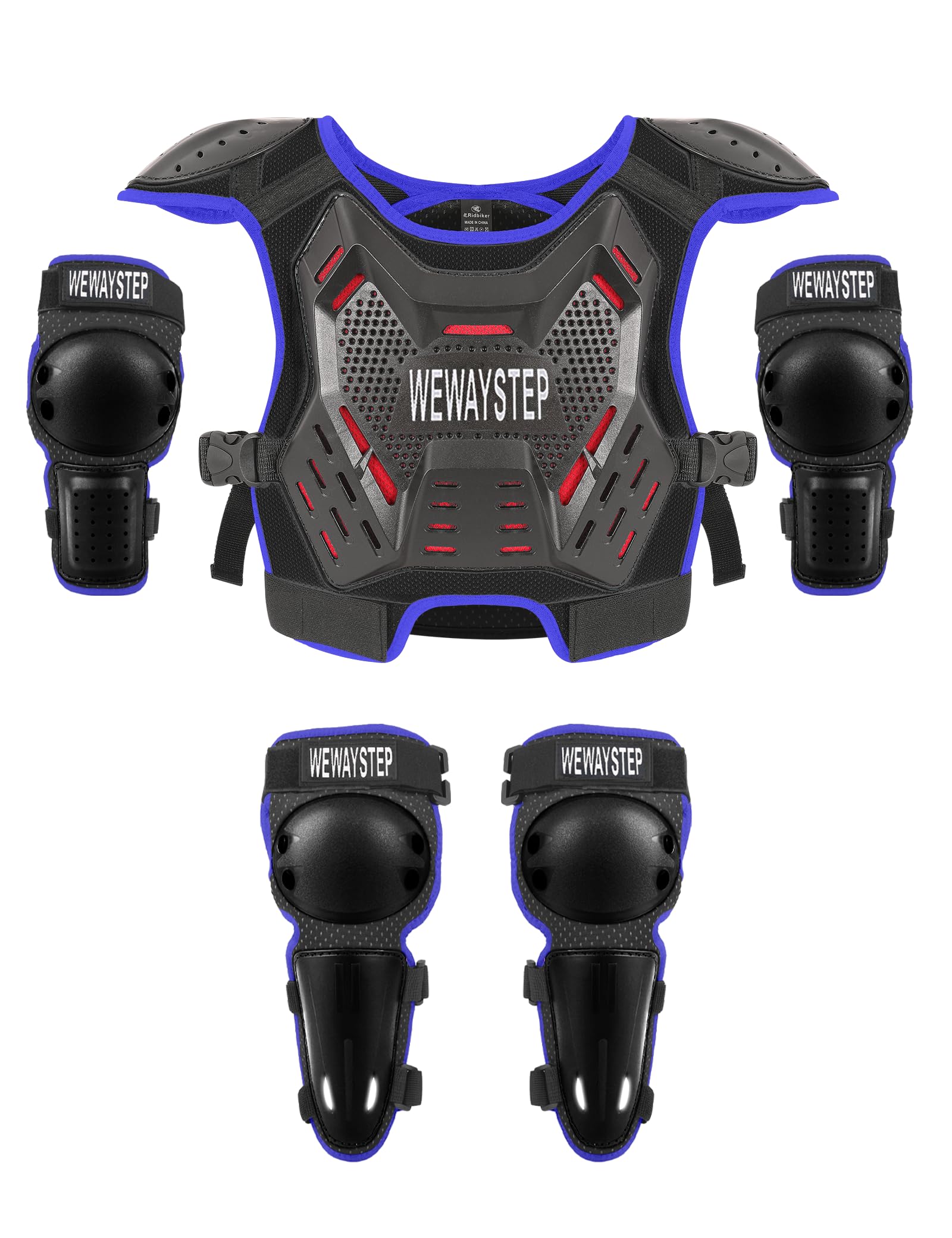 Kids Dirt Bike Gear Chest Protector Motocross Gear Motorcycle Body Armor Vest Youth Riding Gear Knee Shin Guard Elbow Pads for C