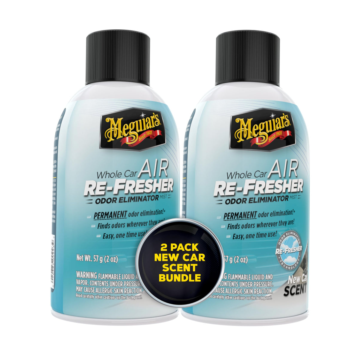 Meguiar 'S Whole Car Air Refresher, Odor Eliminator Spray Eliminates Strong Vehicle Odors, New Car Scent - 2 Oz Spray Bottle (Pa