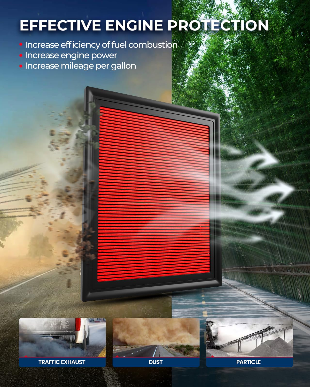 Kax Engine Air Filter, Ca6900 Replacement For Nissan Sentra, Rogue, Juke, Rogue, Sentra, 300Zx, Infiniti Q50, Fx35, Qx70, Q60, F