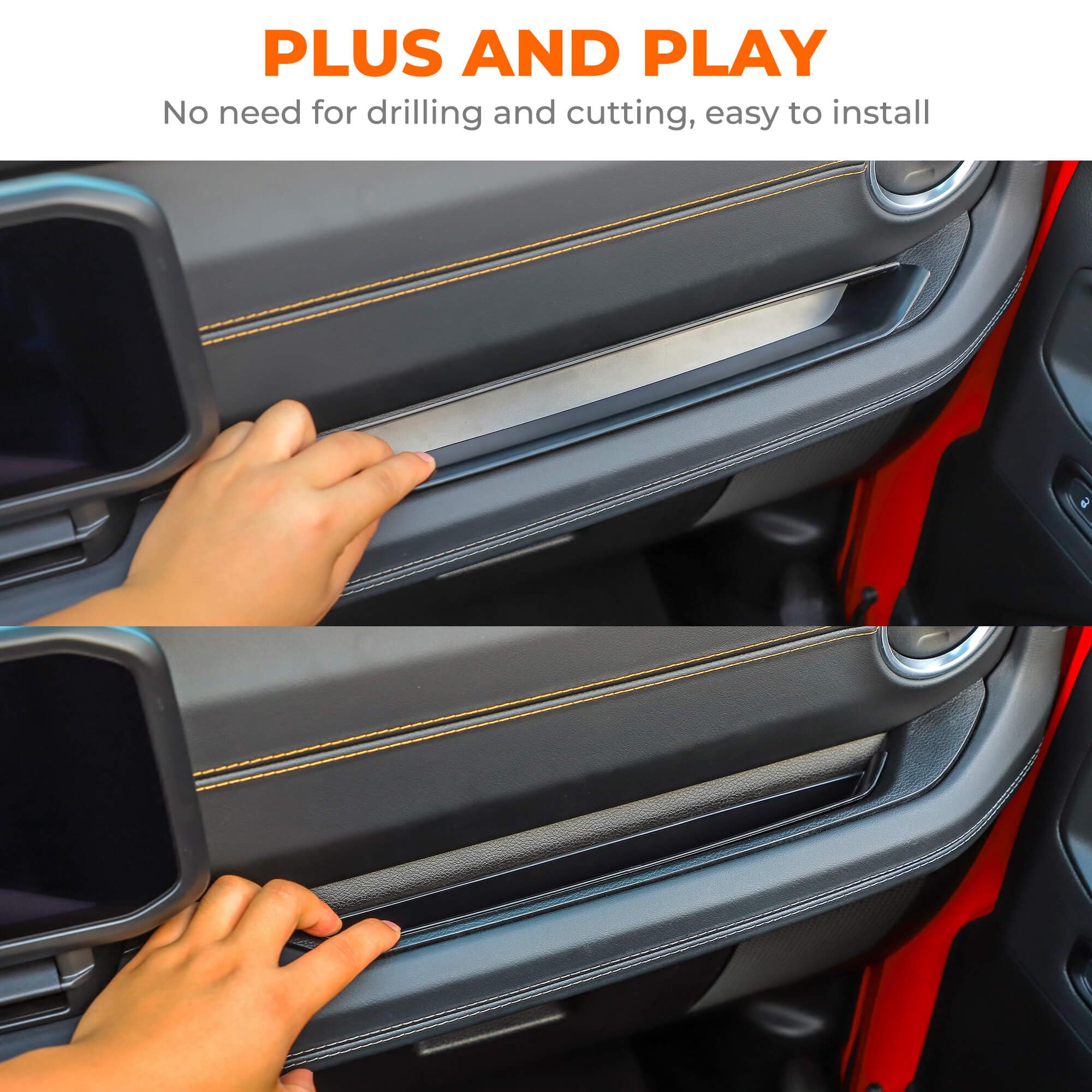 Savadicar Grab Bar Tray Compatible With 2024 2025 Jeep Wrangler (Jl) And Jeep Gladiator (Jt), Passenger Side Grabtray Storage Or