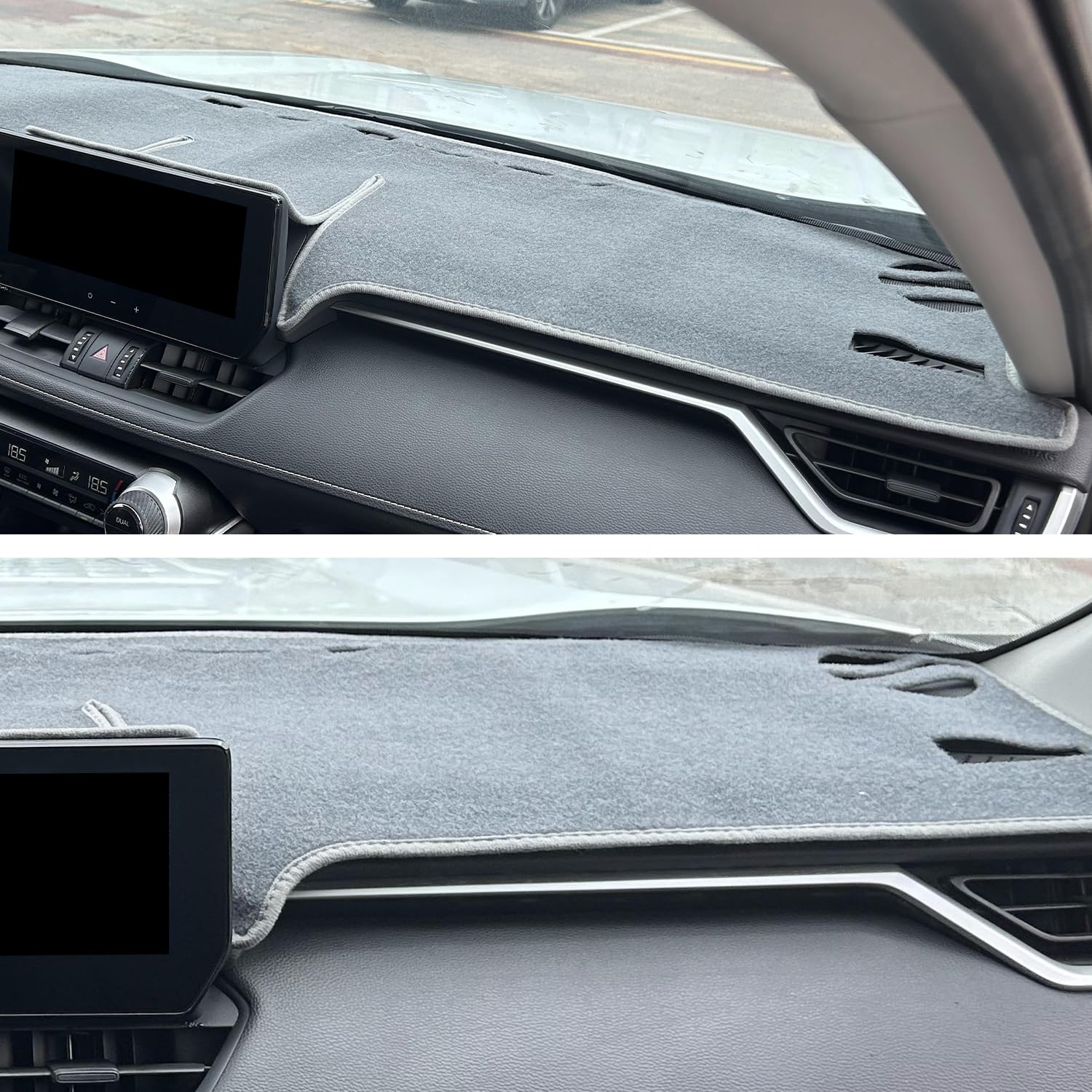 Remoch For Toyota Rav4 Accessories 2025 2024 2023 2022 2021 2020 2019 Dashboard Cover Dash Cover Mat Custom Fit Center Console Cover Sunshield Protector Rav 4 Pad(Gray)