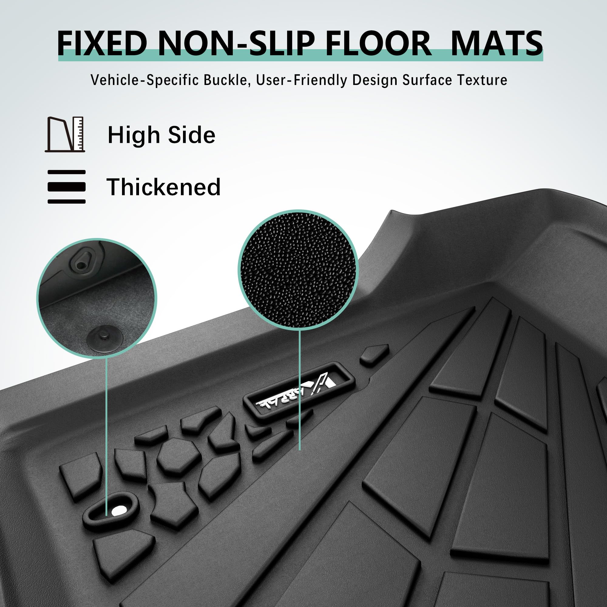 Karpal Floor Mats Fit For 1999-2007 Chevrolet Silverado/Gmc Sierra 1500/2500/3500 (Crew Cab) / 2000-2006 Chevrolet Escalade/Subu