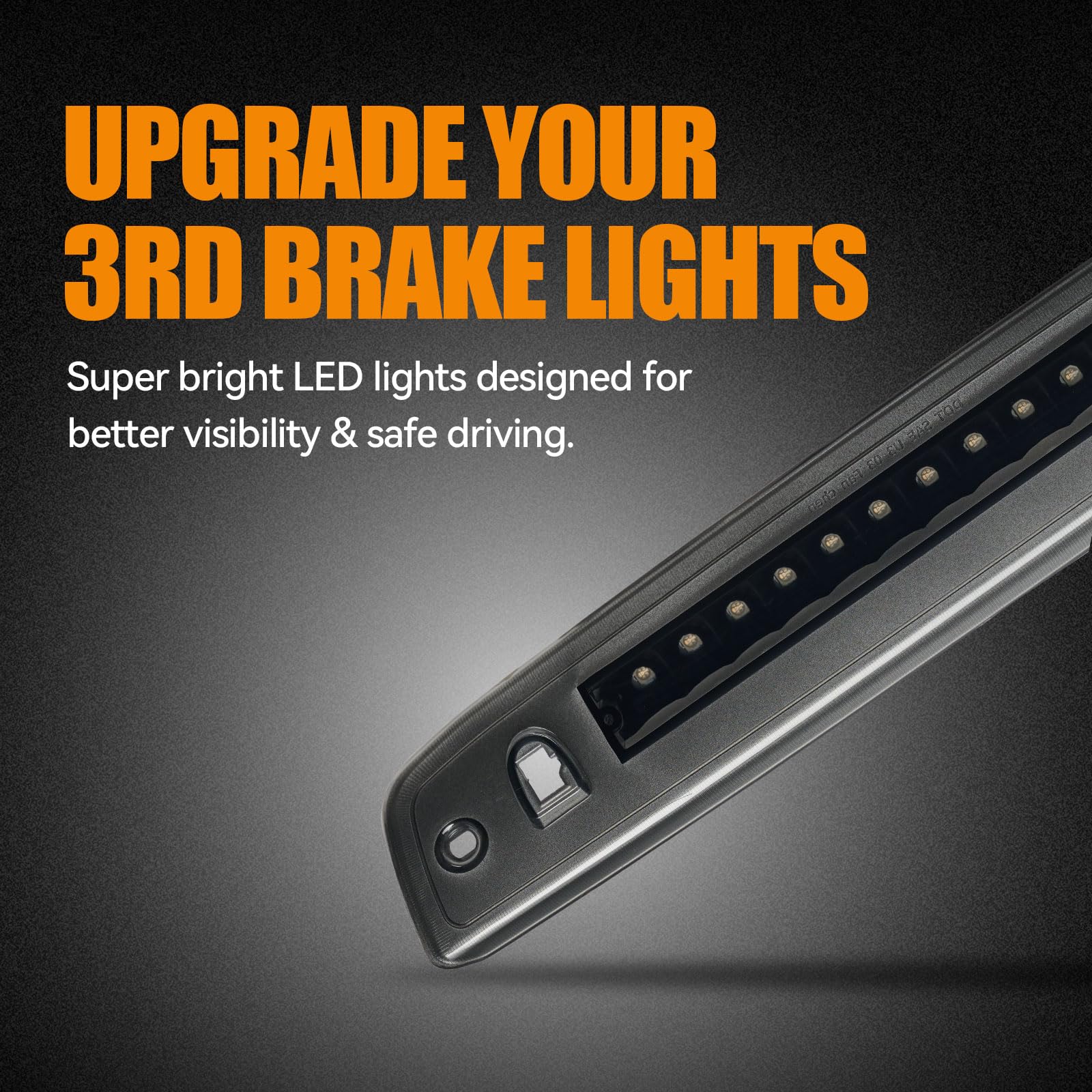 Cxdar Third 3Rd Brake Light Led For 2003-2016 Ford Expedition, High Mount Rear Brake Lights Assembly For 03-16 Lincoln Navigator