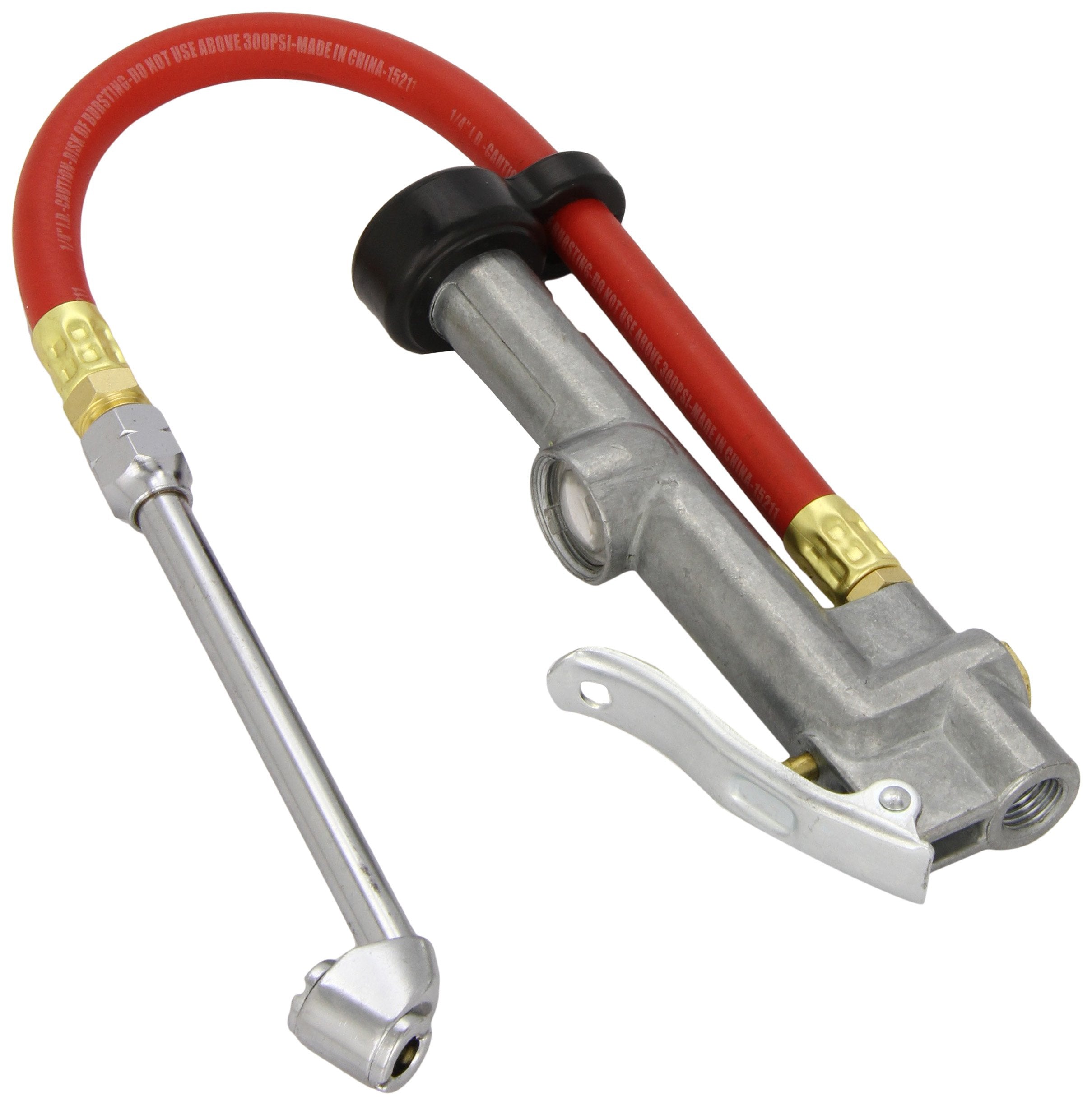 Tru-Flate 17-850 10-20 Psi Deluxe Inflator Gauge With 12'' Hose And Dual Foot Chuck