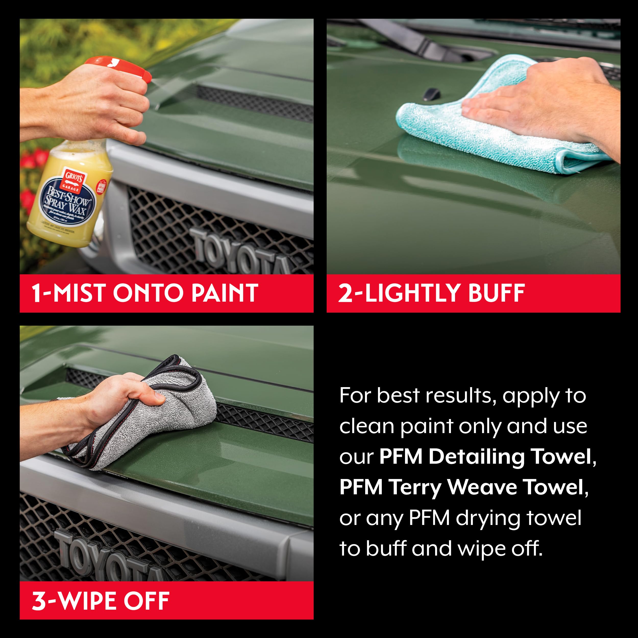 Griot'S Garage Best Of Show Spray Wax For Car Detailing, Works On Paint Protection Films And Ceramic Coatings, Provides Long-Las