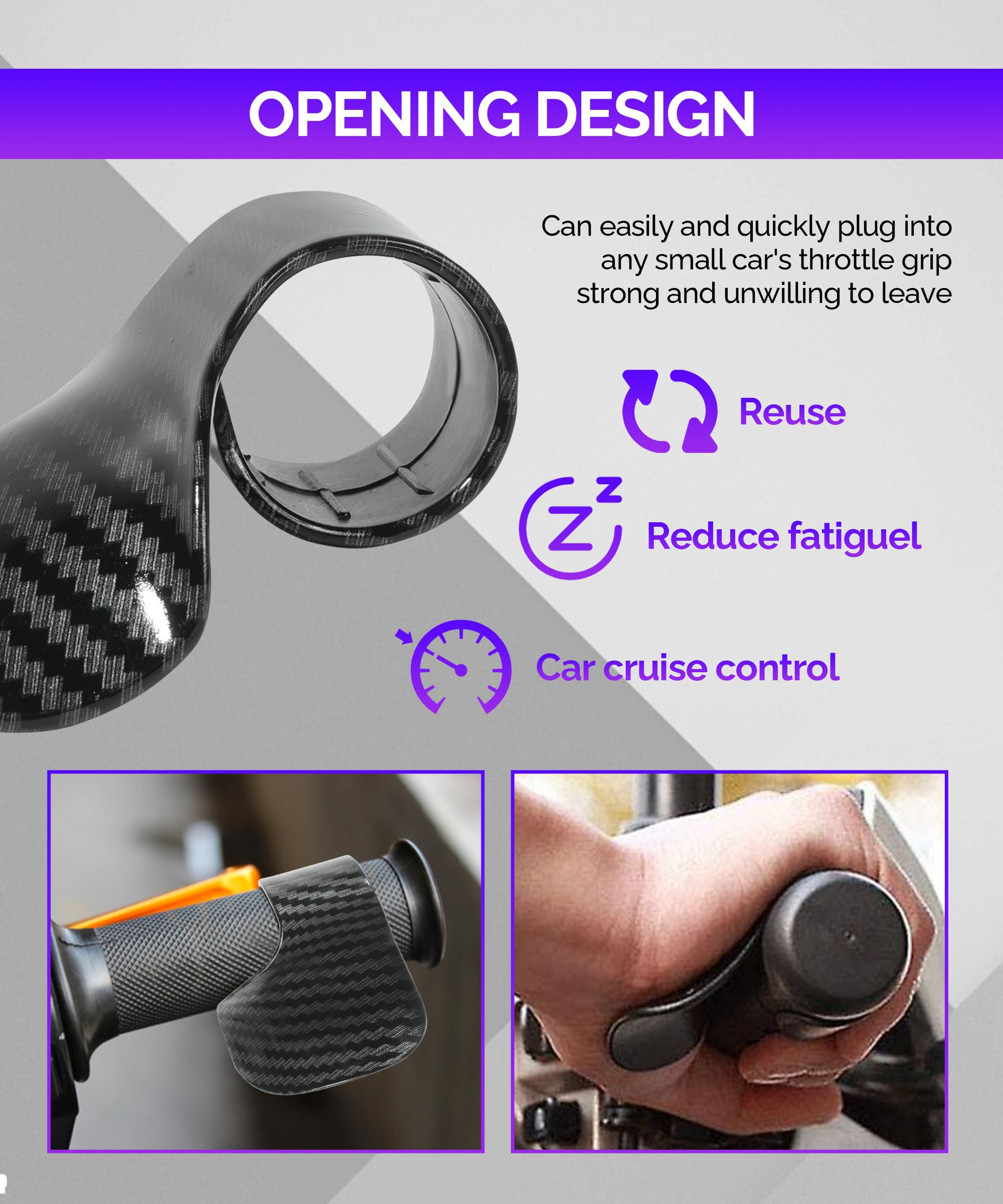 Racoona 2Pcs Motorcyle Cruise Control,Motorcycle Throttle Assist,Car Accessories Motorcycle Throttle Holder Motorcycle Throttle