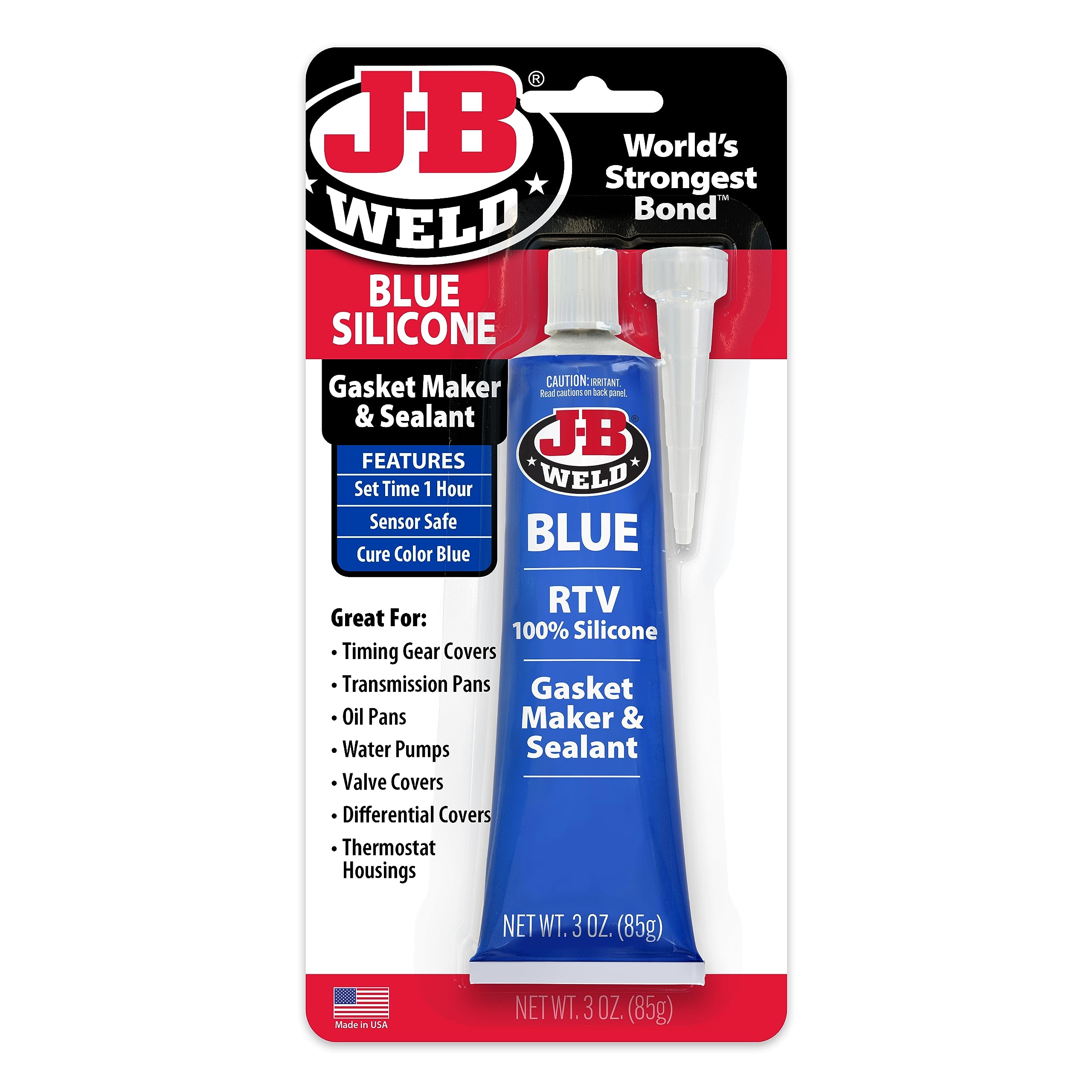 J-B Weld 31316 Rtv Silicone Gasket Maker And Sealant - 3 Oz. - Blue