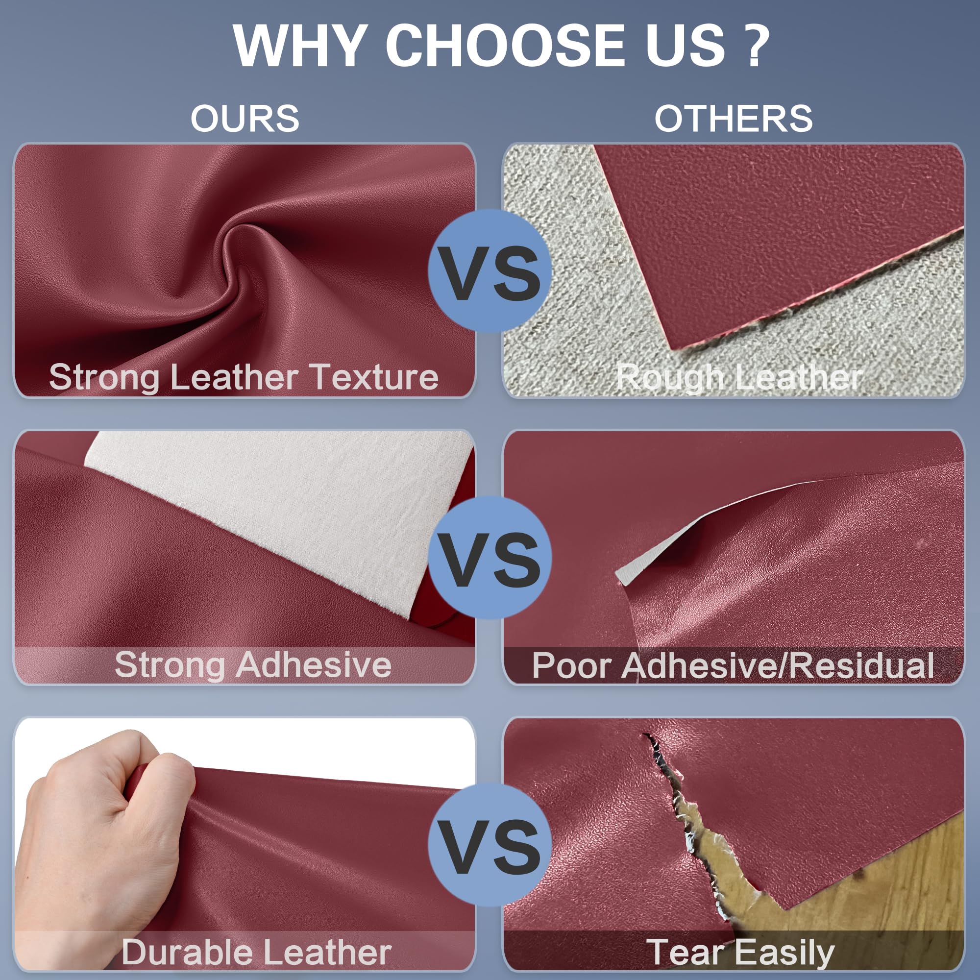 Yikda Self Adhesive Leather Repair Patch Kit, 31.4 In X 16 In Large Vinyl Leather Repair Tape For Furniture, Car Seat, Couch, So