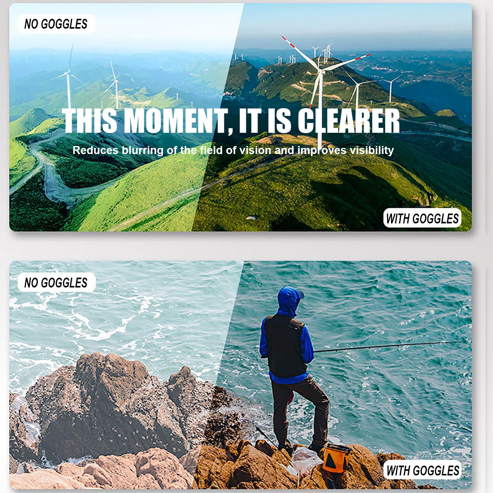 immoono 4Pcs Set, Dirt Bike Goggles with Face Cover Motorcycle Goggles ATV Motocross Riding Offroad Goggles for Adults Men Women