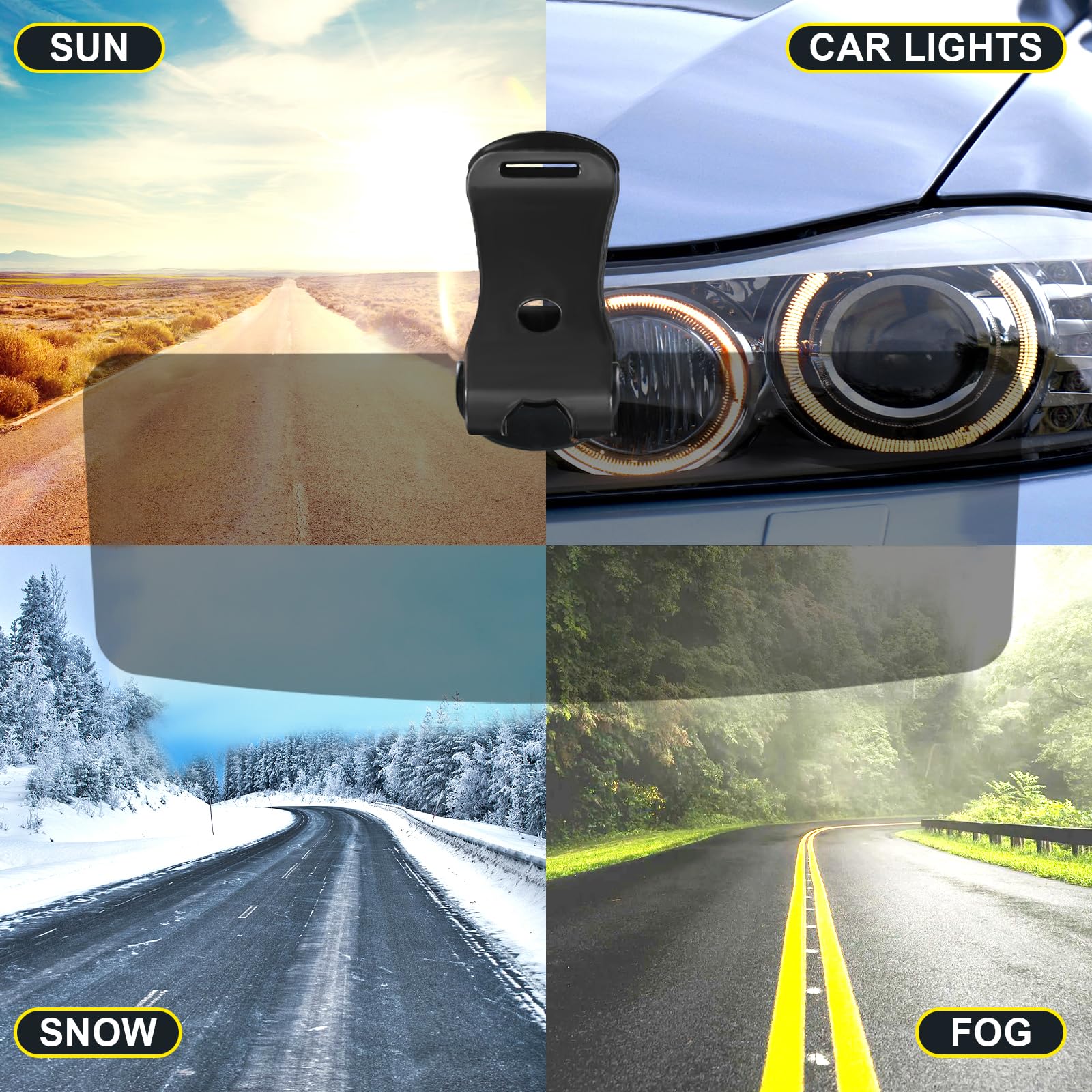 DOOUBAO Sun Visor for SUV, Sun Visor Extender for Car Easy to Install, UV400 Anti-Glare Protects from Glare, UV Rays, Snow Blind