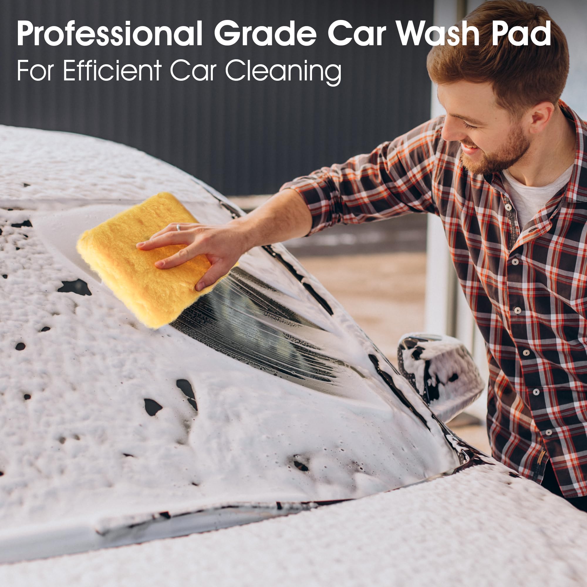 Sm Arnold Spun Gold Professional Grade 9'' X 9'' Car Wash Pad: Durable, Efficient, Scratch-Proof For Ultimate Vehicle Cleaning |