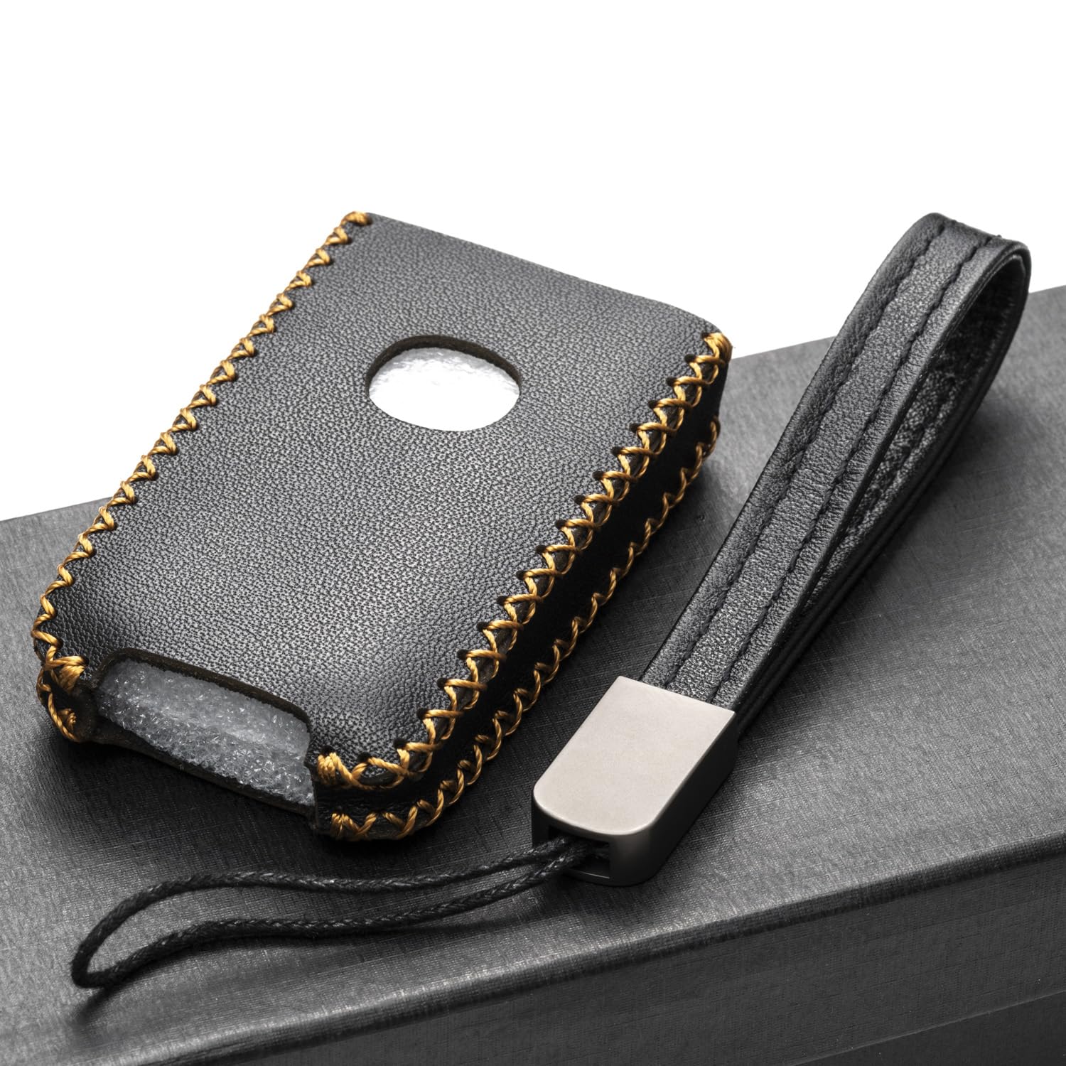 Vitodeco Genuine Leather Smart Key Fob Case Cover Protector Compatible With Mazda 3, Mazda 3 Hatchback, Mazda 6, Cx-5, Cx-50, Cx