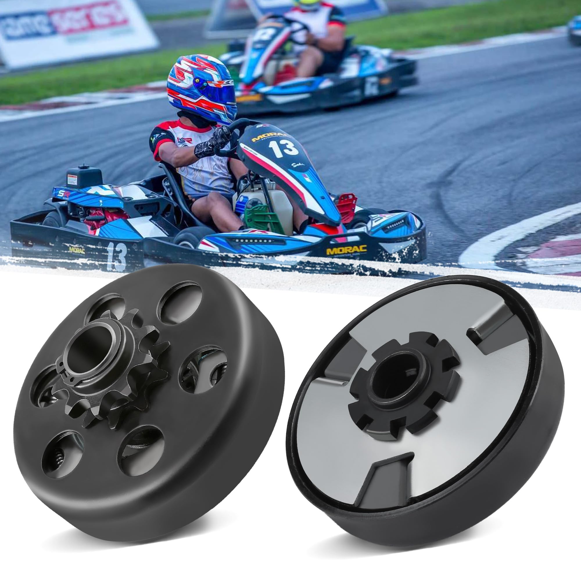 LotFancy Go Kart Clutch 3/4 Bore 10T for #40 41 420 Chain, Predator 212 Centrifugal Clutch, Up to 6.5 HP, Fit for Go Kart Minibi