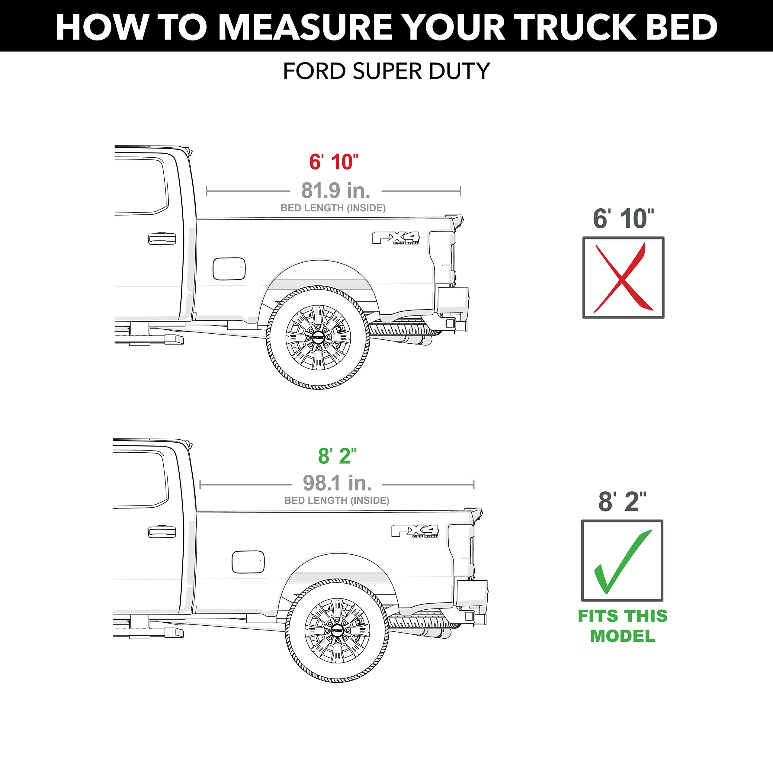 Realtruck Bak Bakflip F1 Hard Folding Truck Bed Tonneau Cover | 772331 | Fits 2017 - 2025 Ford F-250/350 Super Duty 8' 2'' Bed (