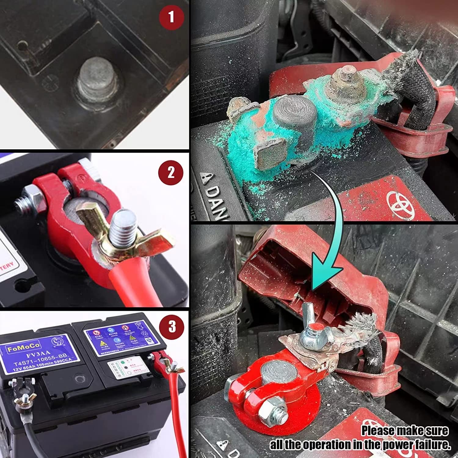Universal Negative & Positive Battery Cable Terminals